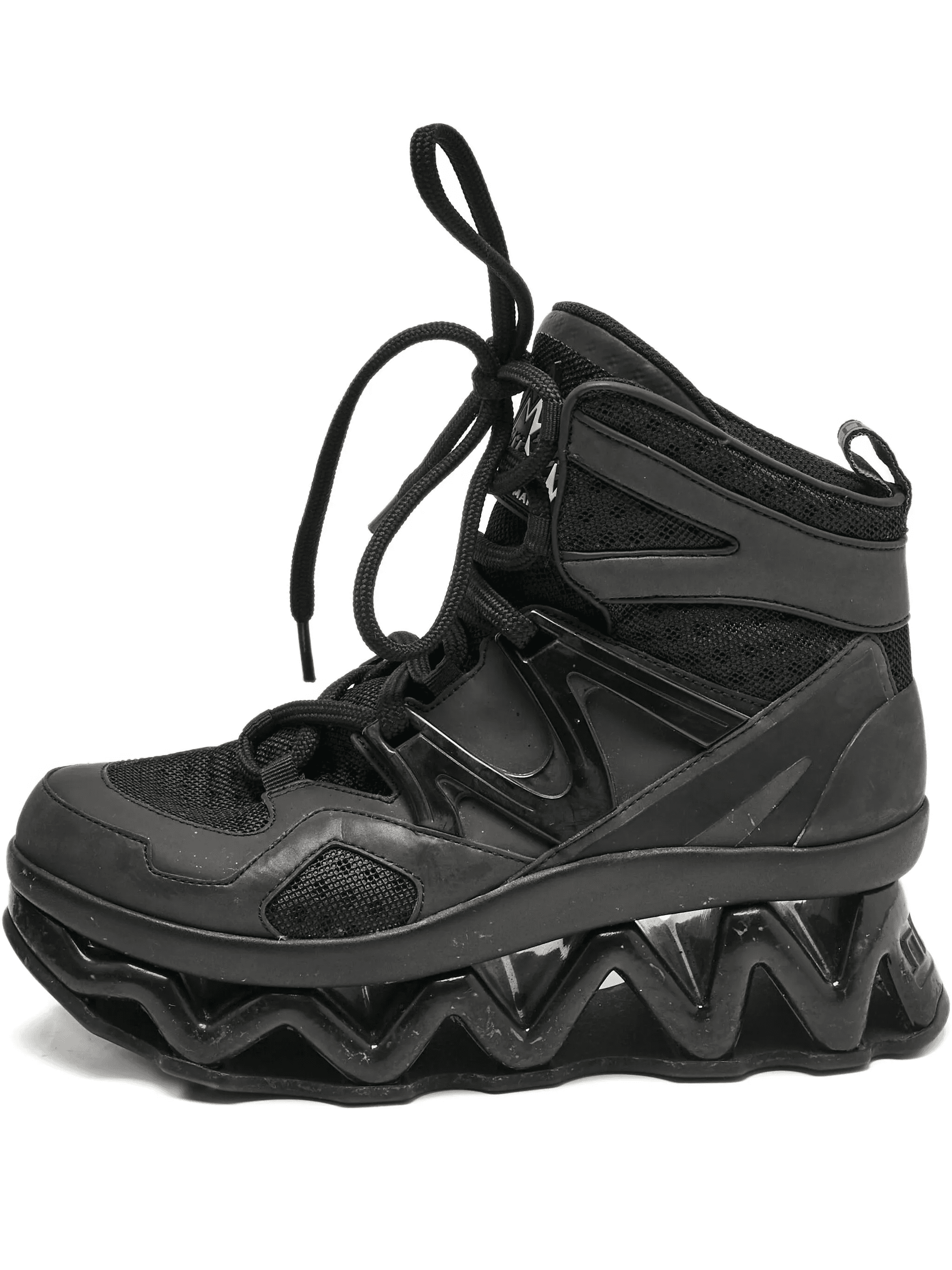 45mm leather high-top platform sneakers - Image 1