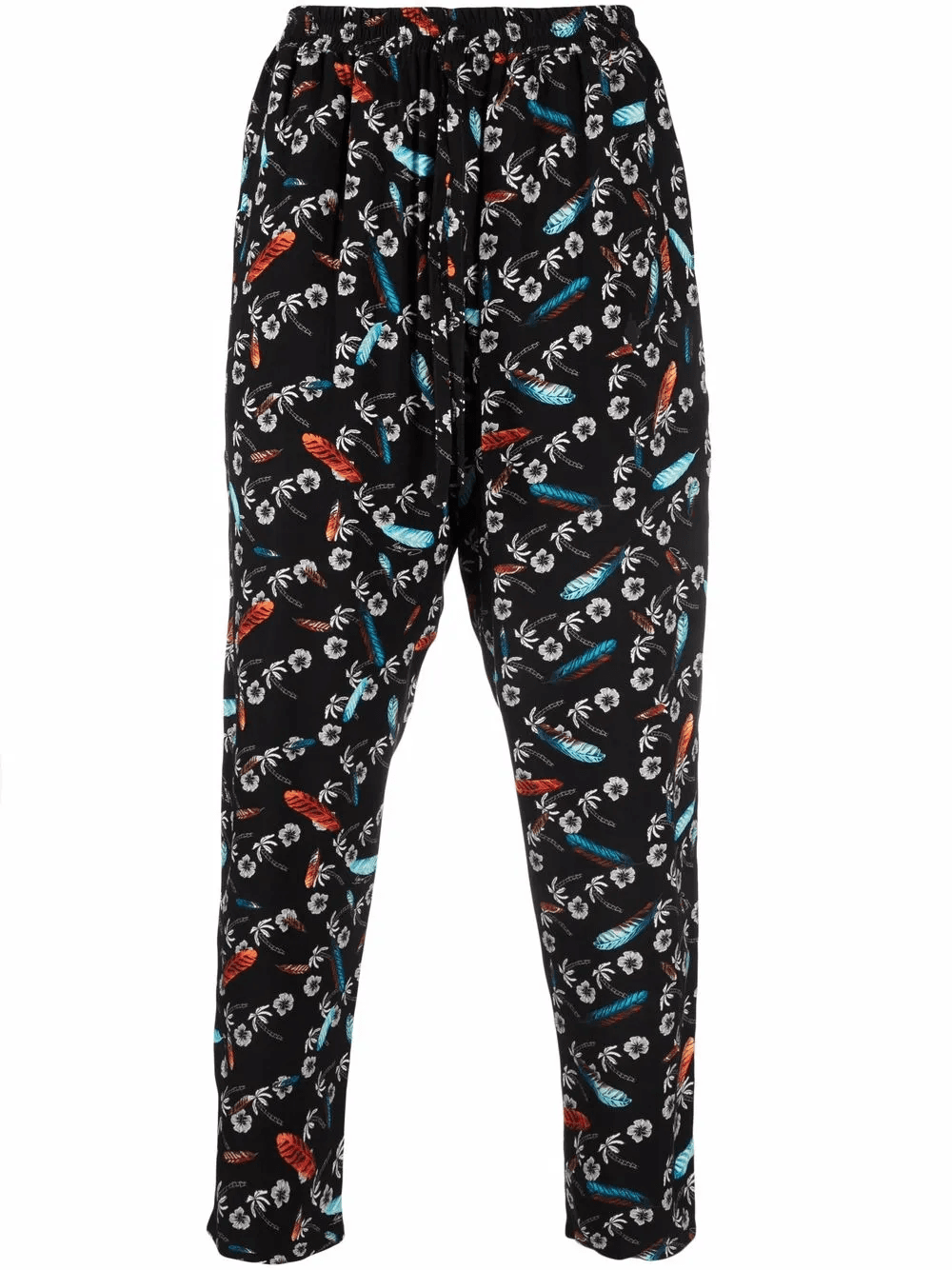 graphic-print pleated track pants - Image 1