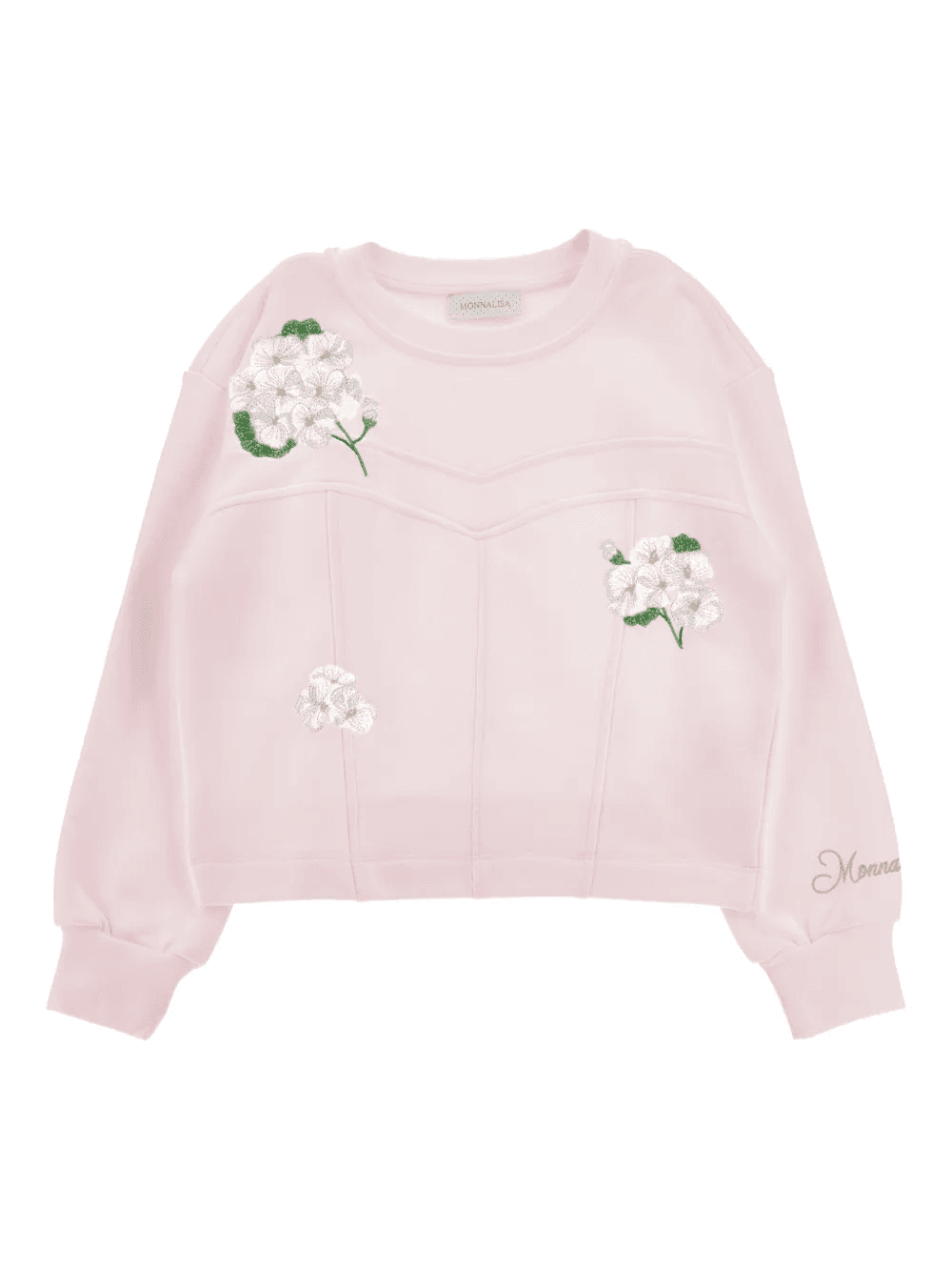 floral-embroidered sweatshirt - Image 1