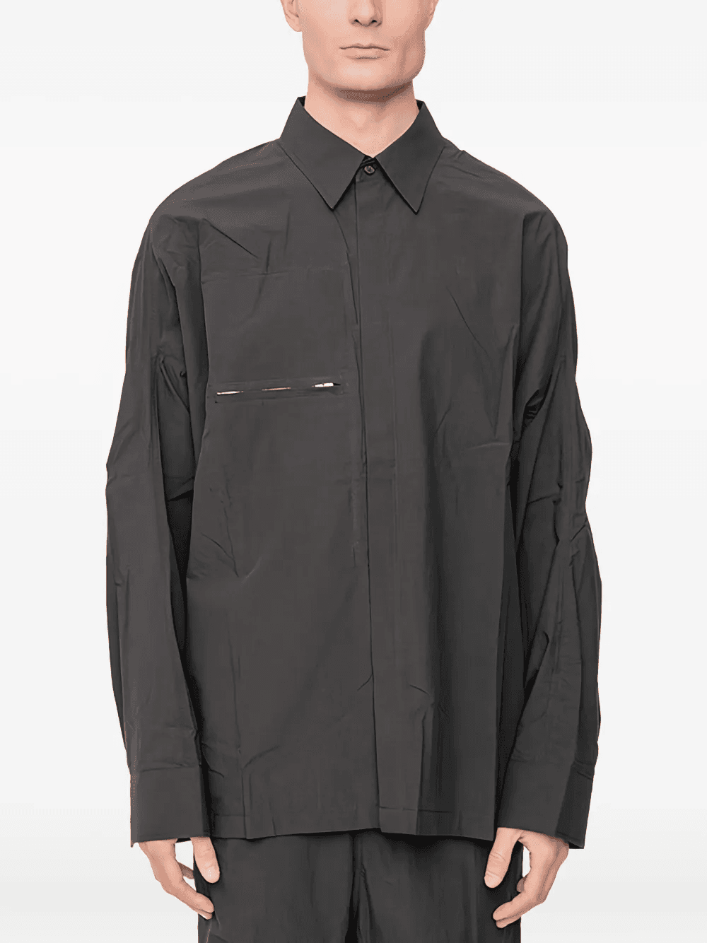 zip-pocket long-sleeve shirt - Image 1