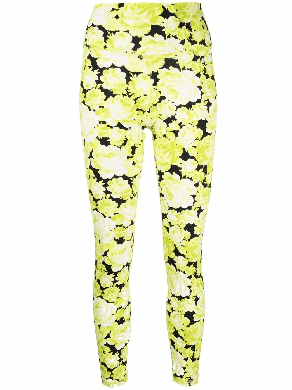 high-waist floral leggings - Image 1
