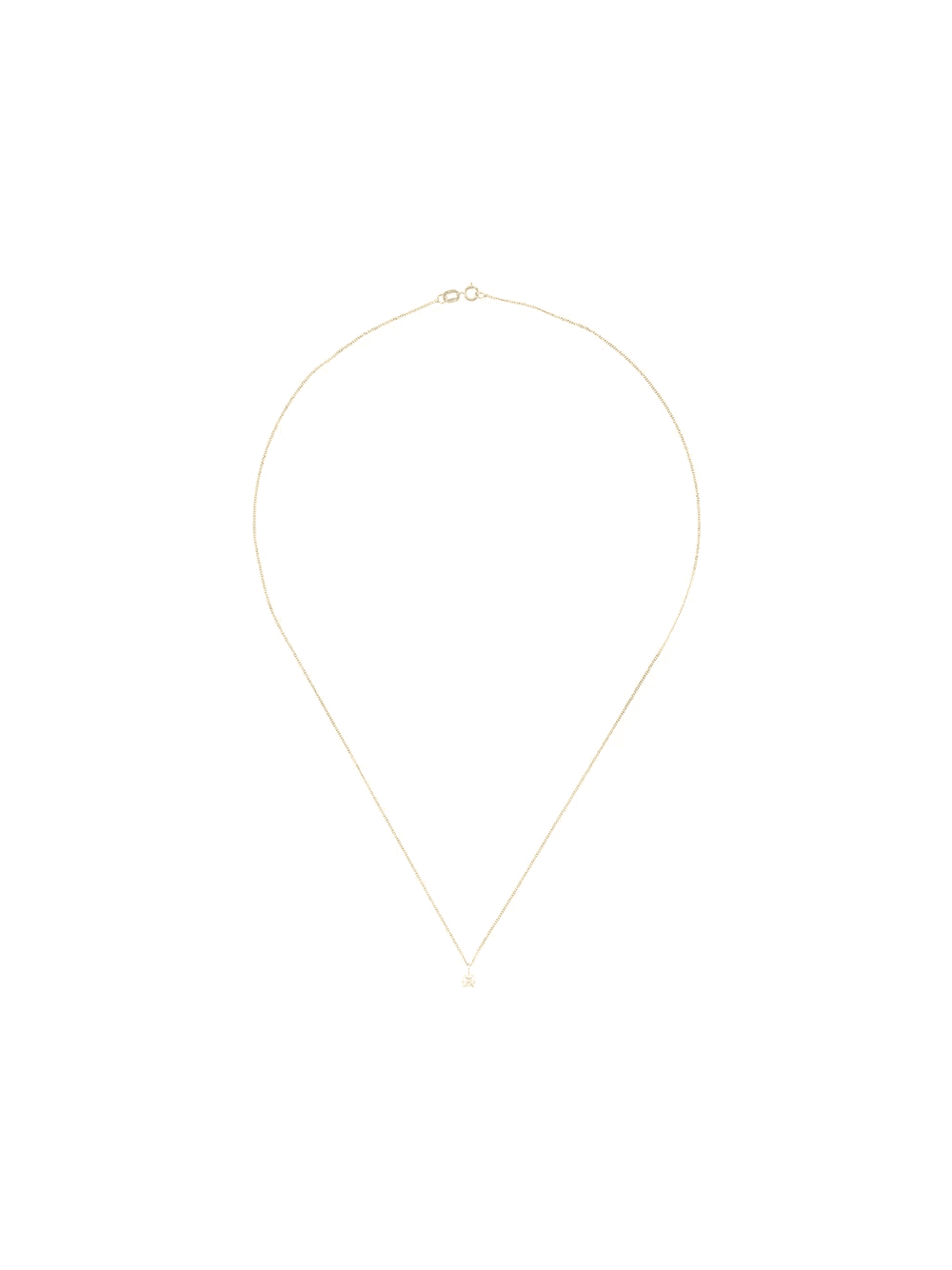 18kt yellow gold diamond Bombette Solitaire necklace - Image 1