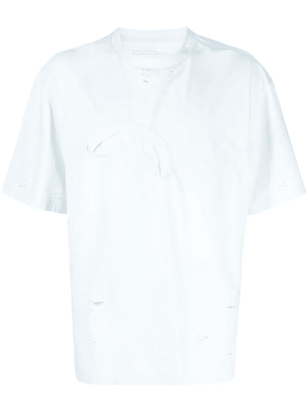 double-layer distressed effect T-shirt - Image 1