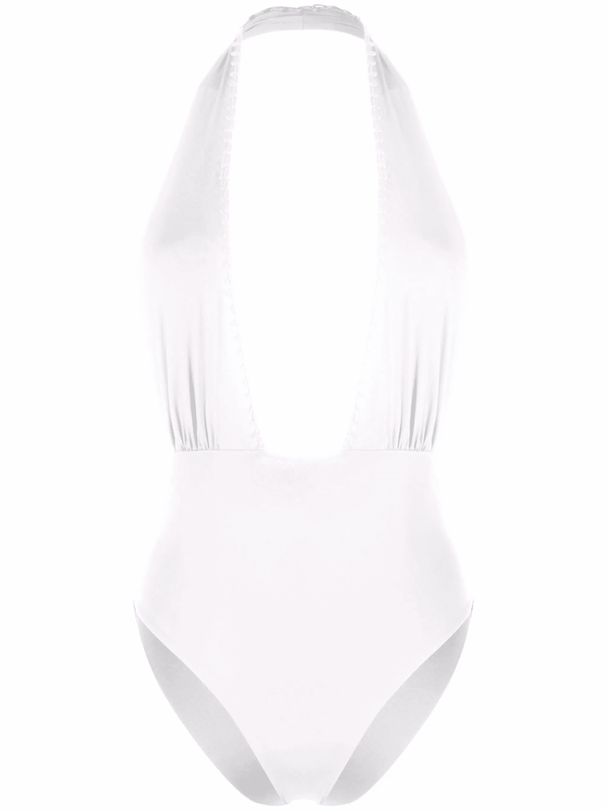 braid-detail halterneck swimsuit - Image 1