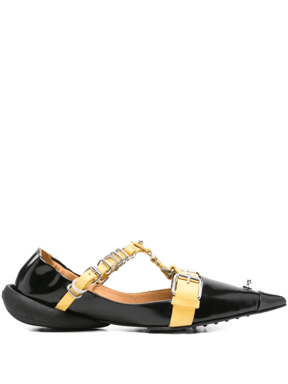 Patsy pointed-toe buckled ballet flats - Image 1