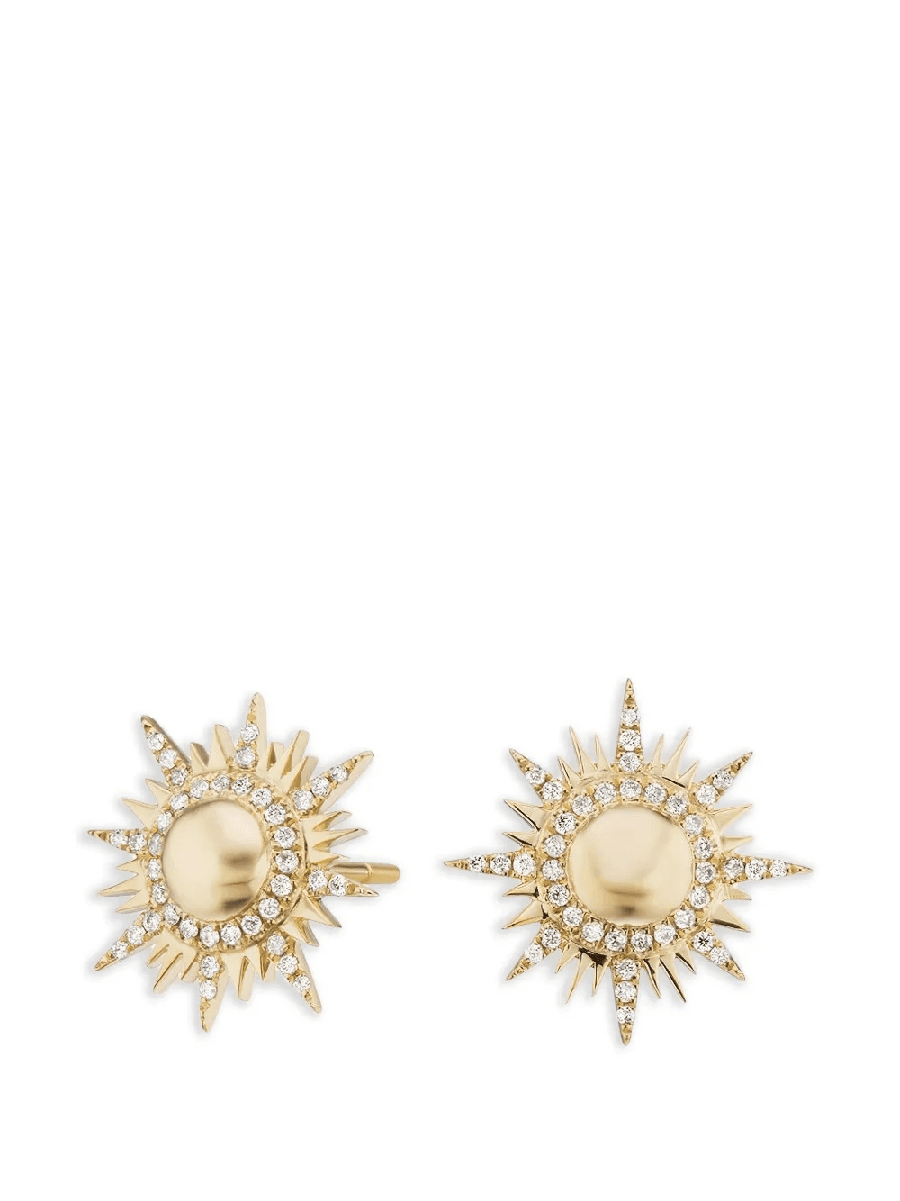 diamond sun stud earrings - Image 1