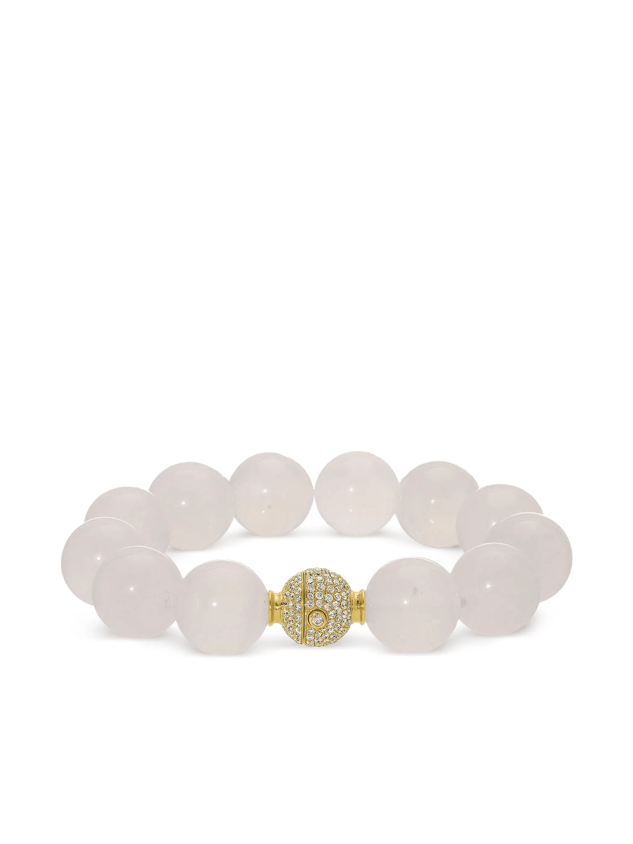 18k yellow gold moonstone orb bracelet - Image 1