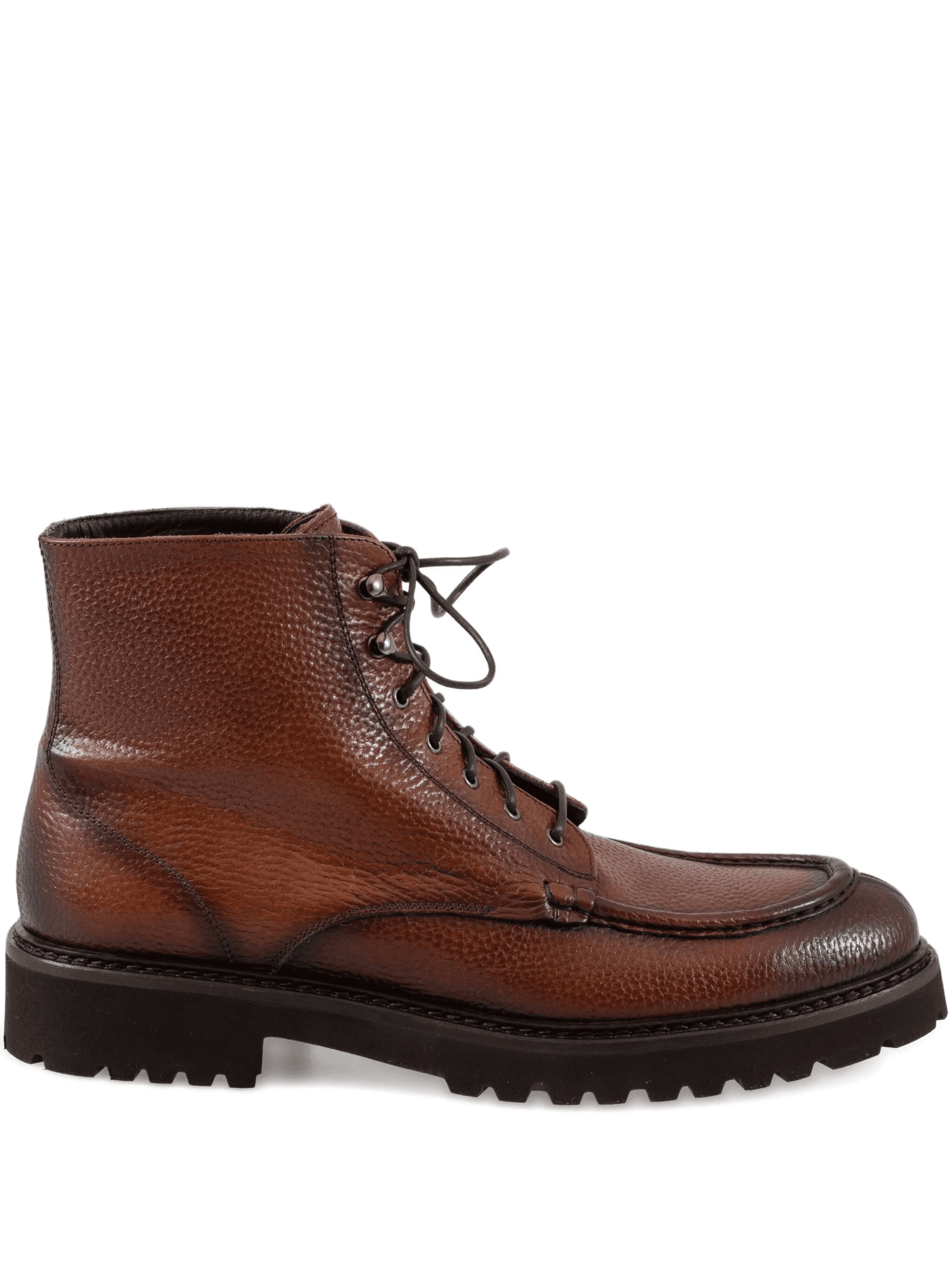 lace-up pebble-grain leather boots - Image 1