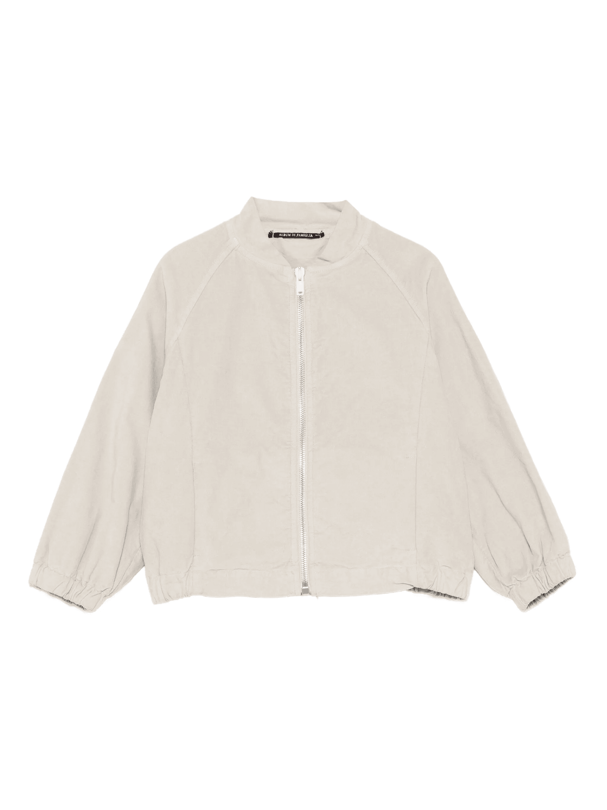 zip-front balloon-sleeve jacket - Image 1