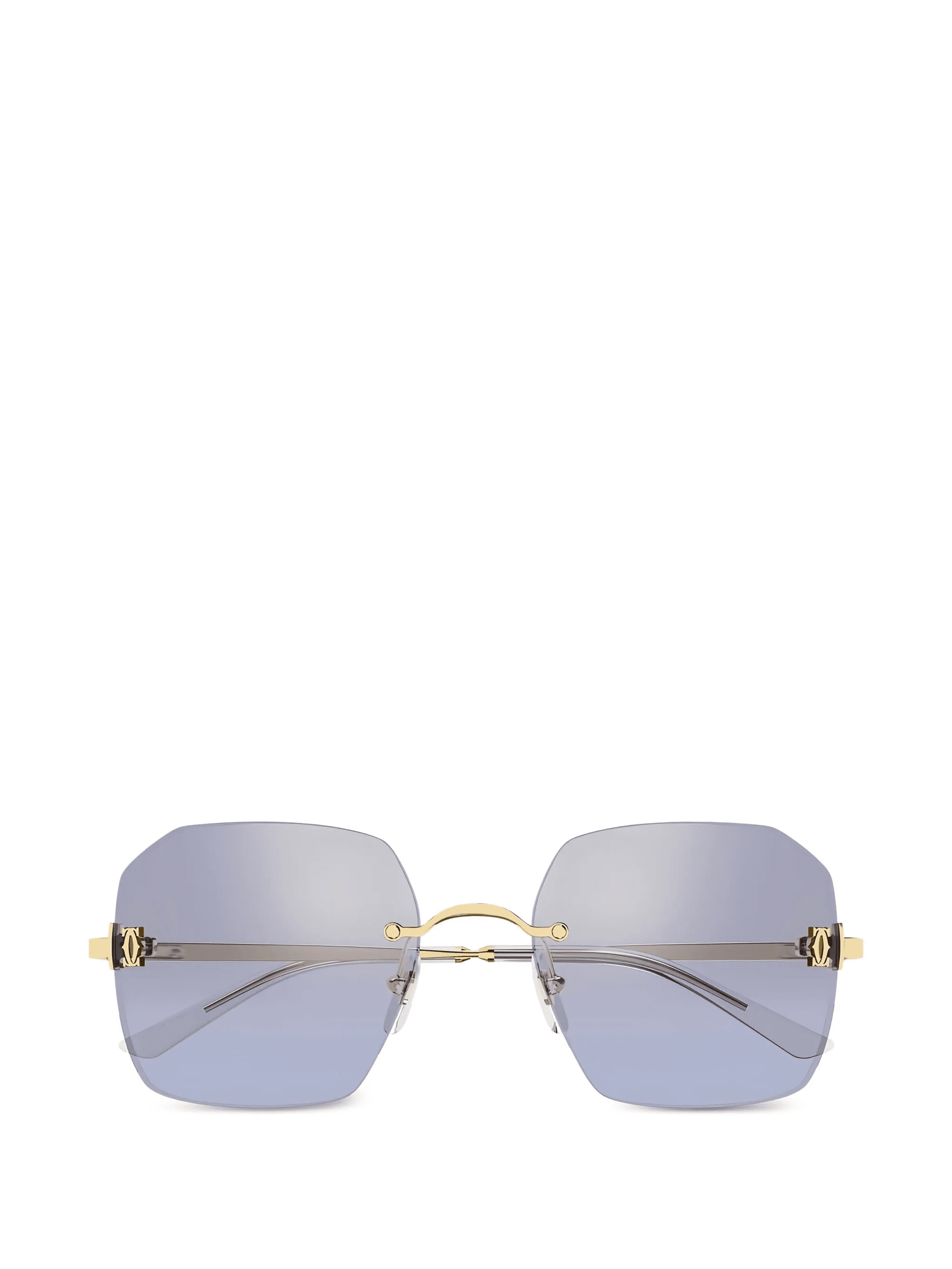 geometric-frame logo sunglasses - Image 1