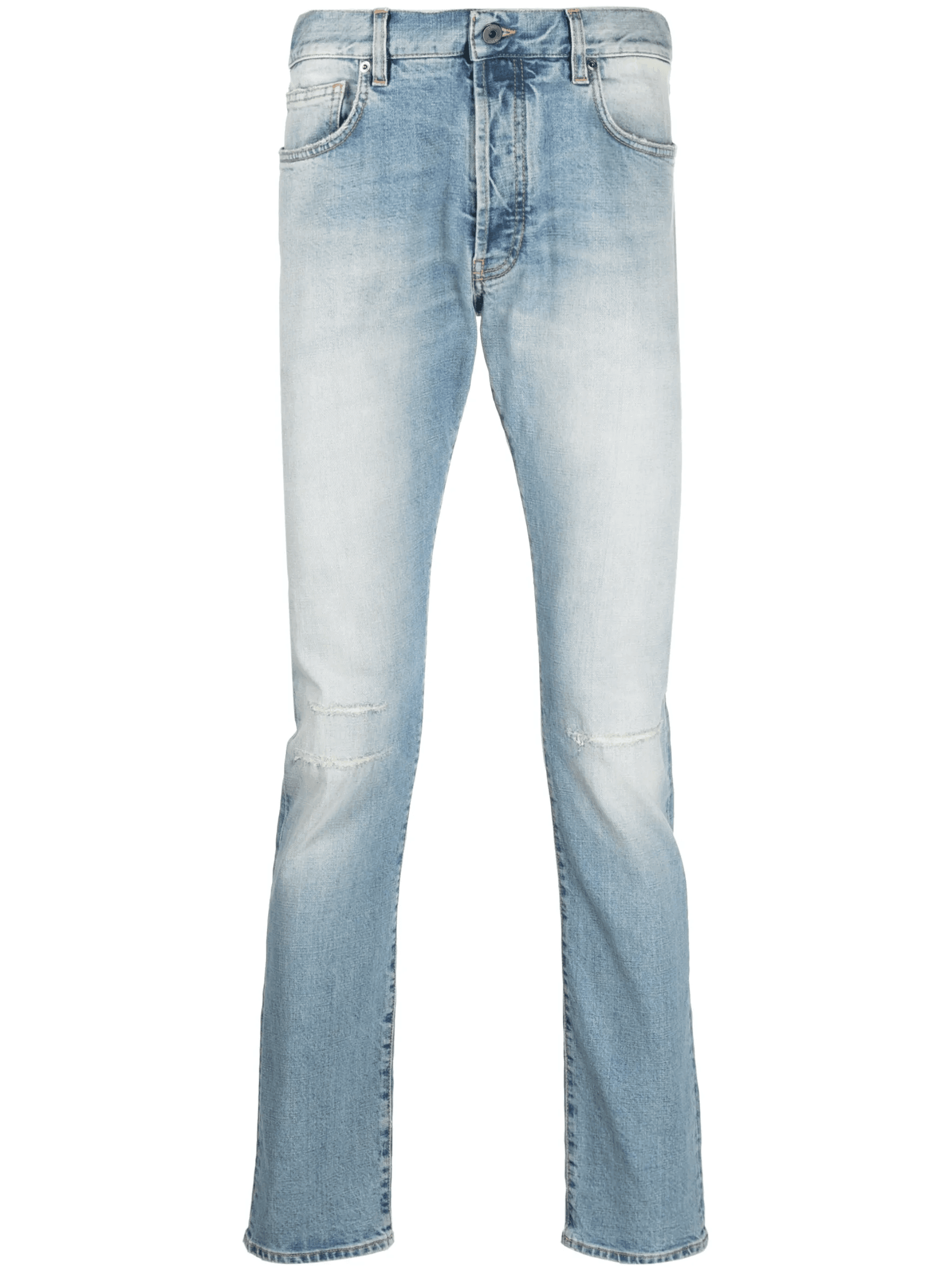 stonewashed straight-leg jeans - Image 1