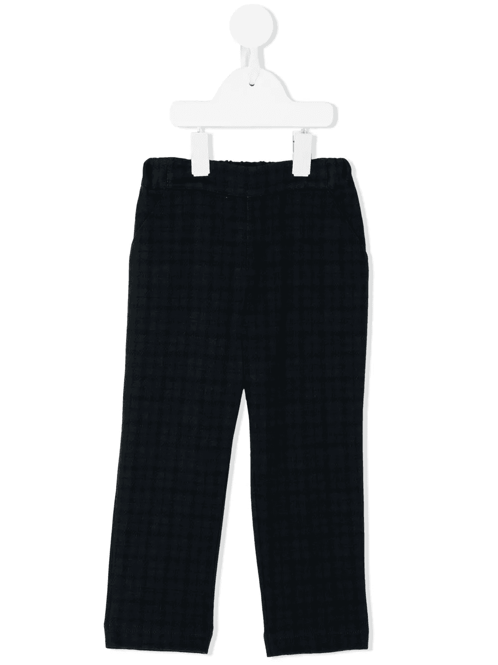 tartan-pattern straight-leg trousers - Image 1