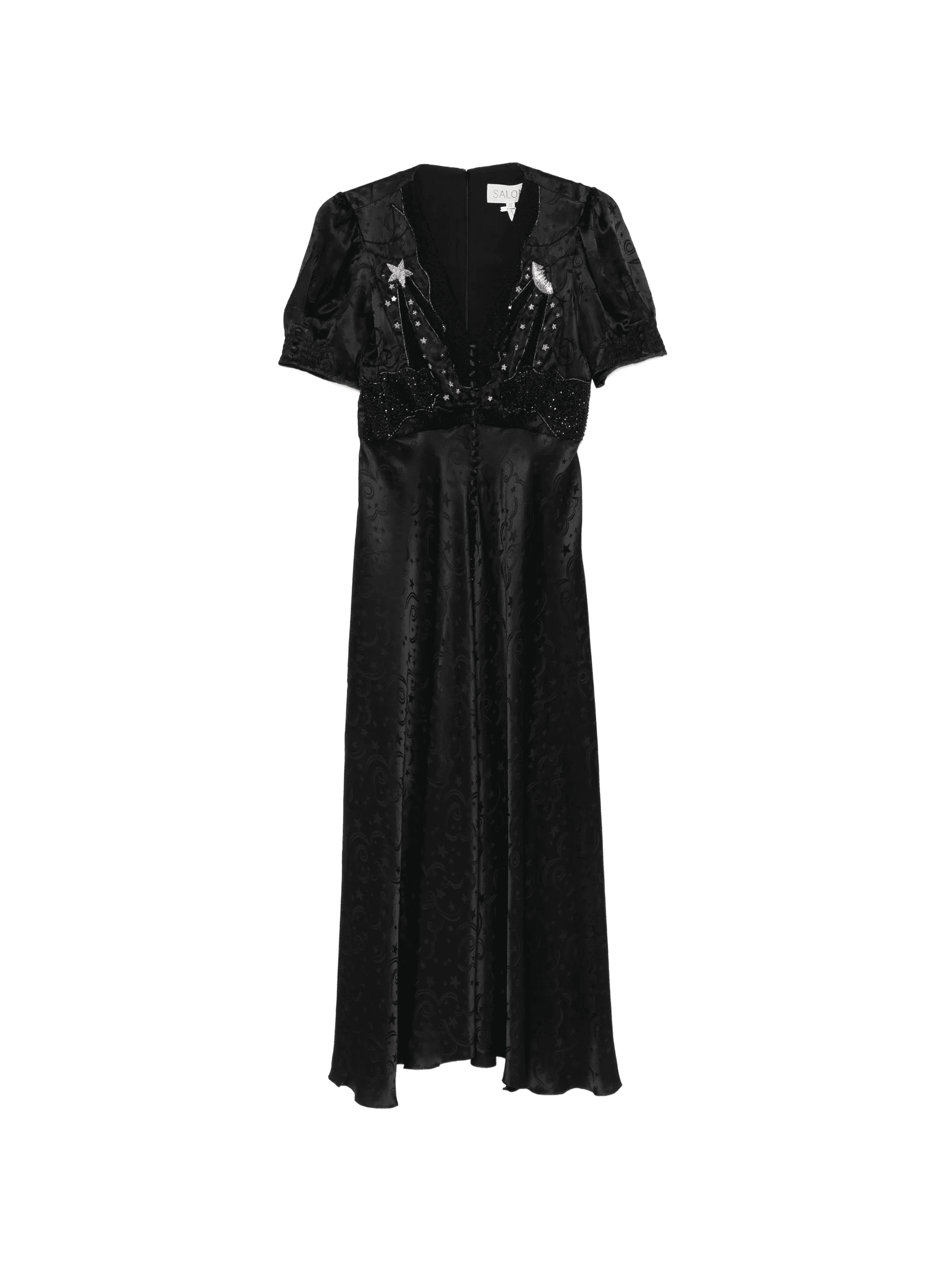 Lea embellished V-neck midi dress - Image 1
