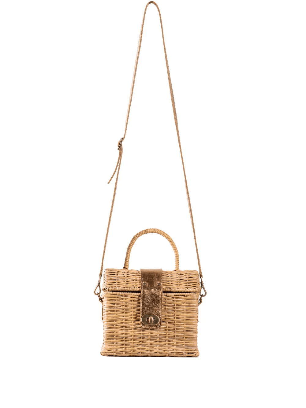 Melody wicker tote bag - Image 1