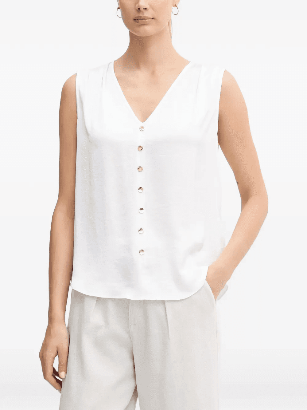 button V-neck top - Image 1