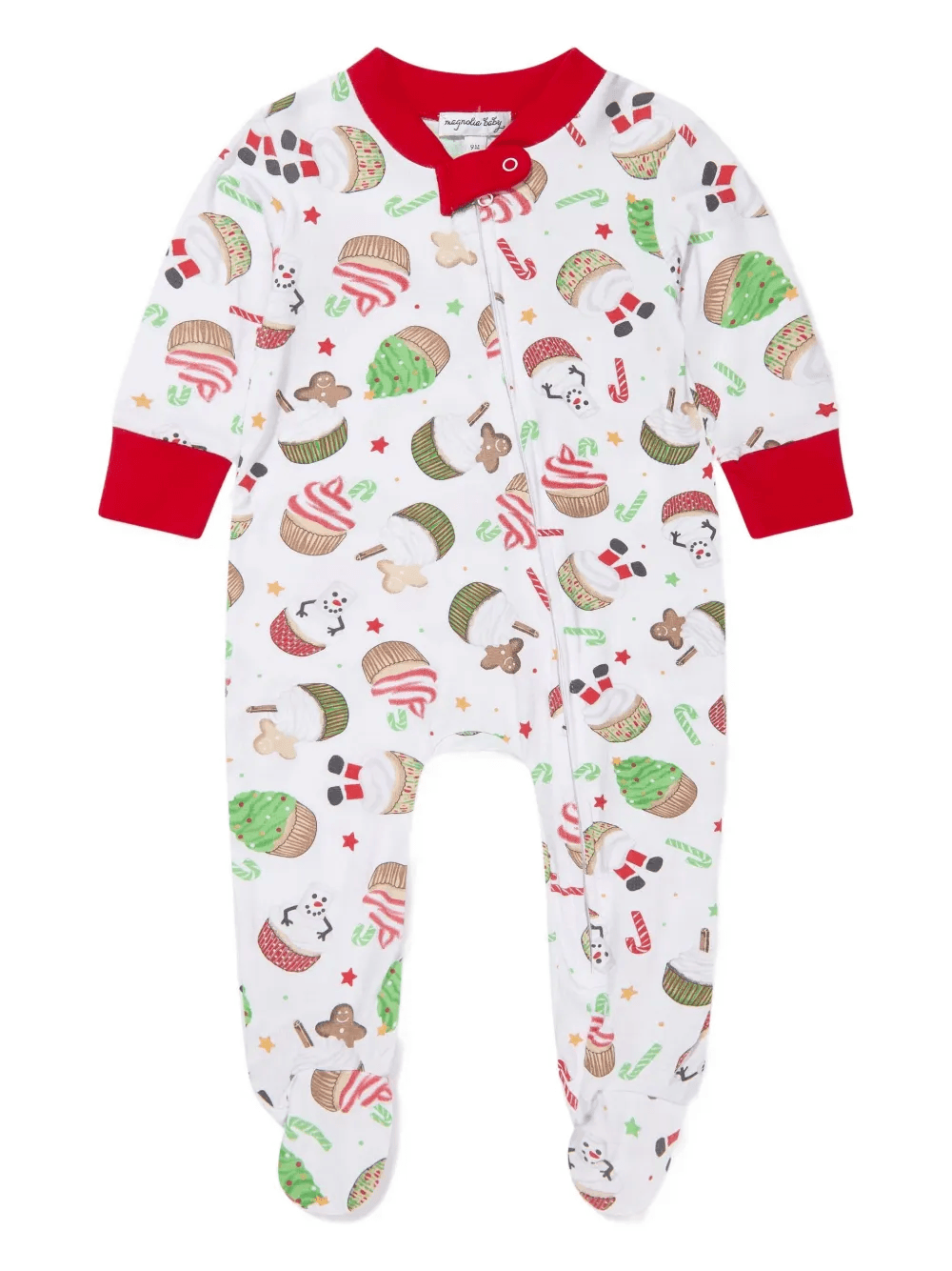 cupcakes-print footed pajamas - Image 1
