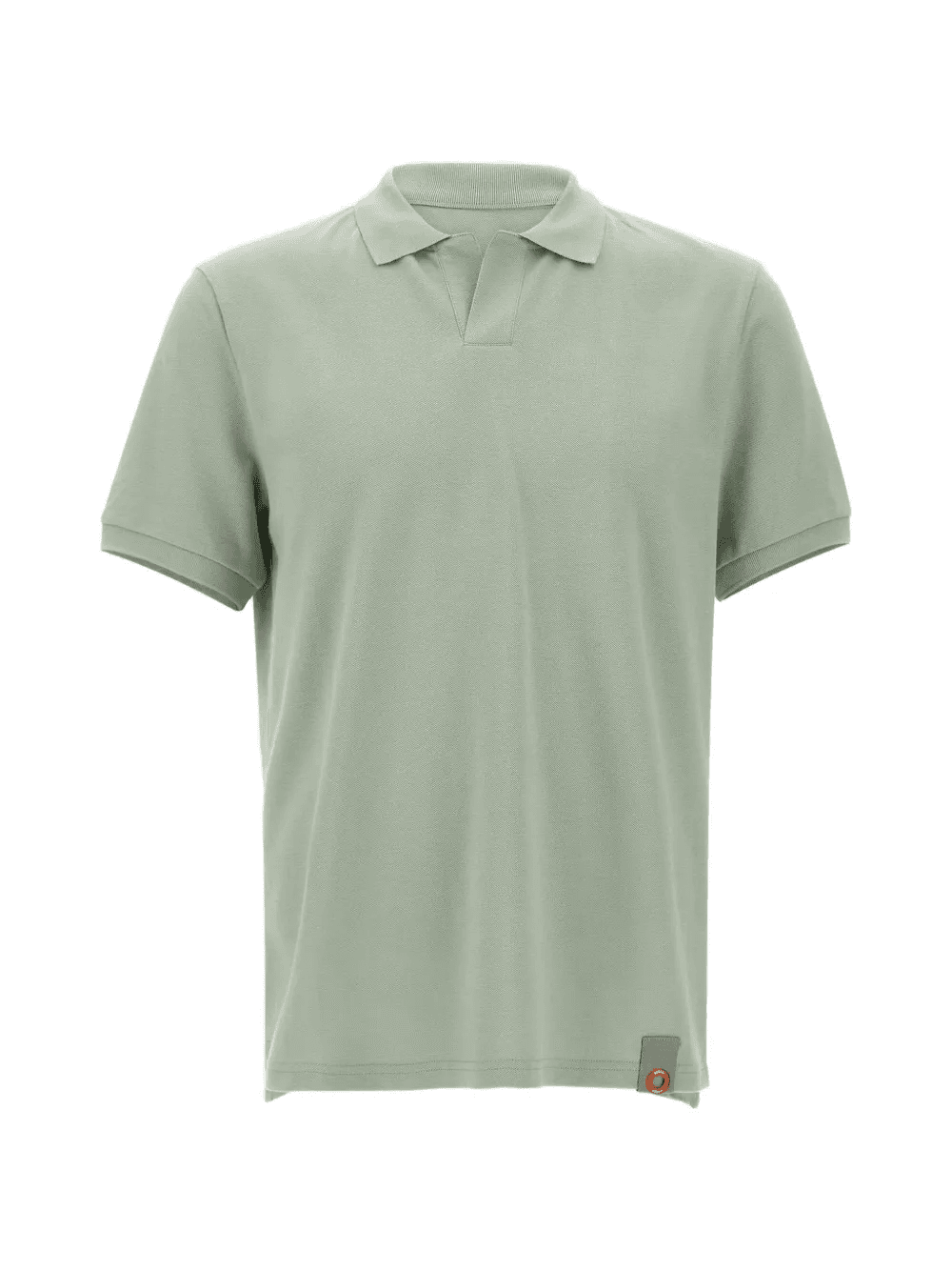 ribbed V-neck polo shirt - Image 1