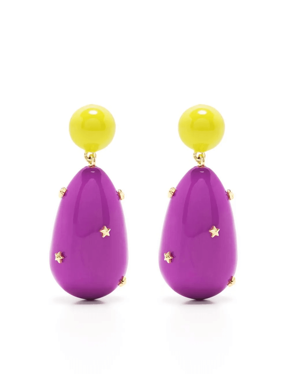 two-tone drop earrings - Image 1