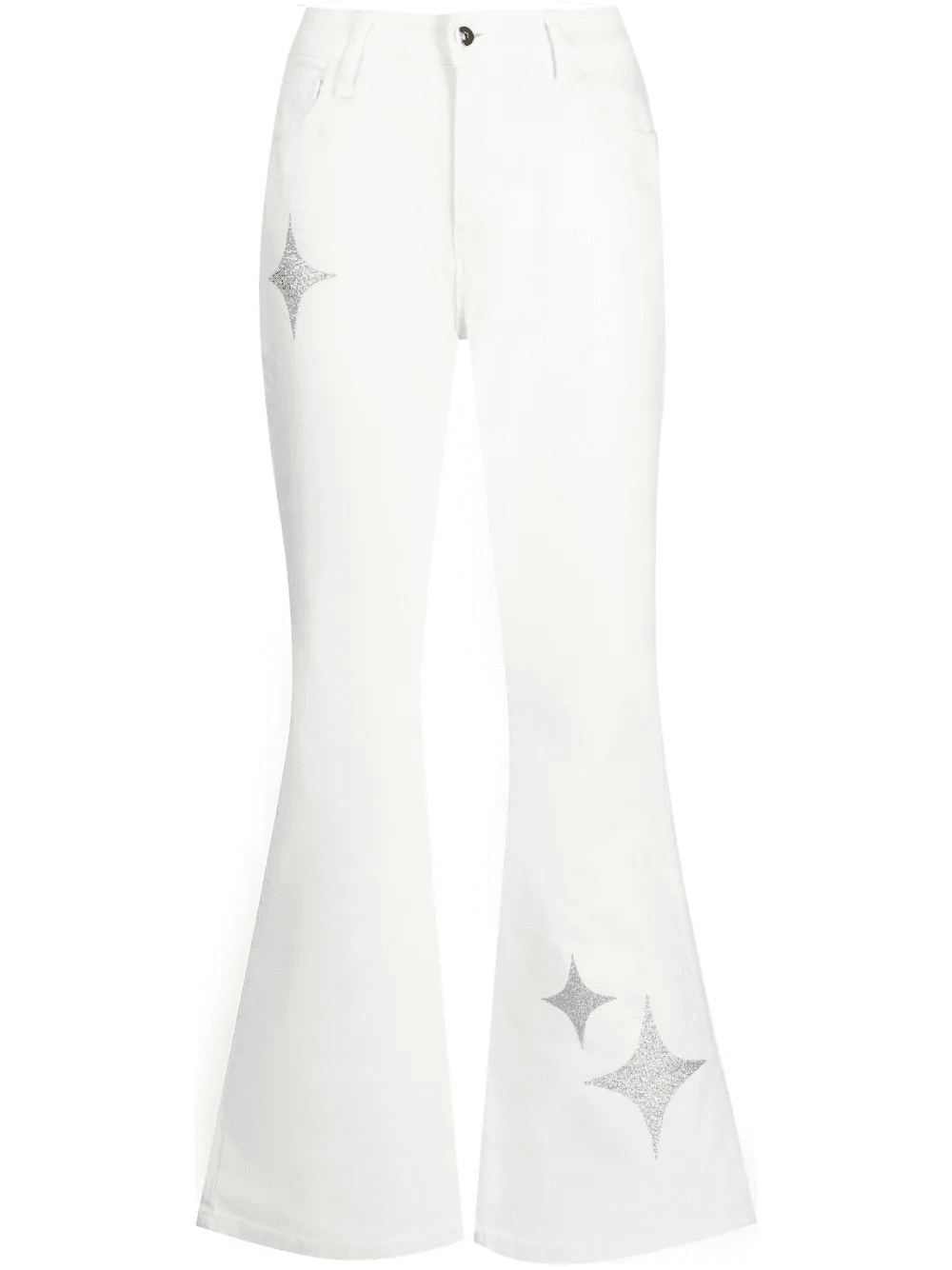 star-print high-rise flared jeans - Image 1