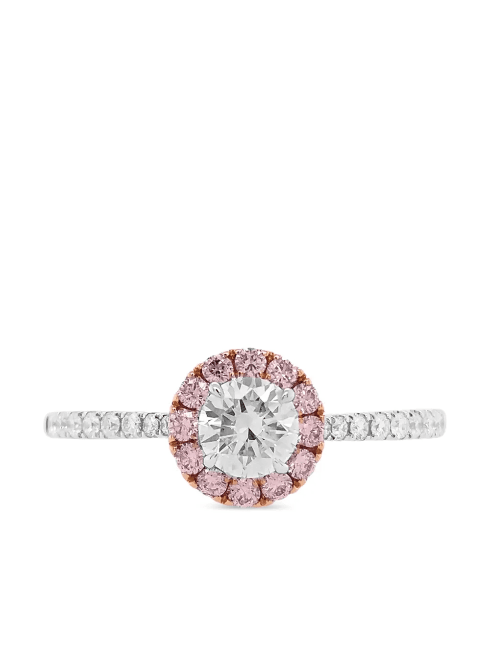 18K white gold diamond engagement ring - Image 1