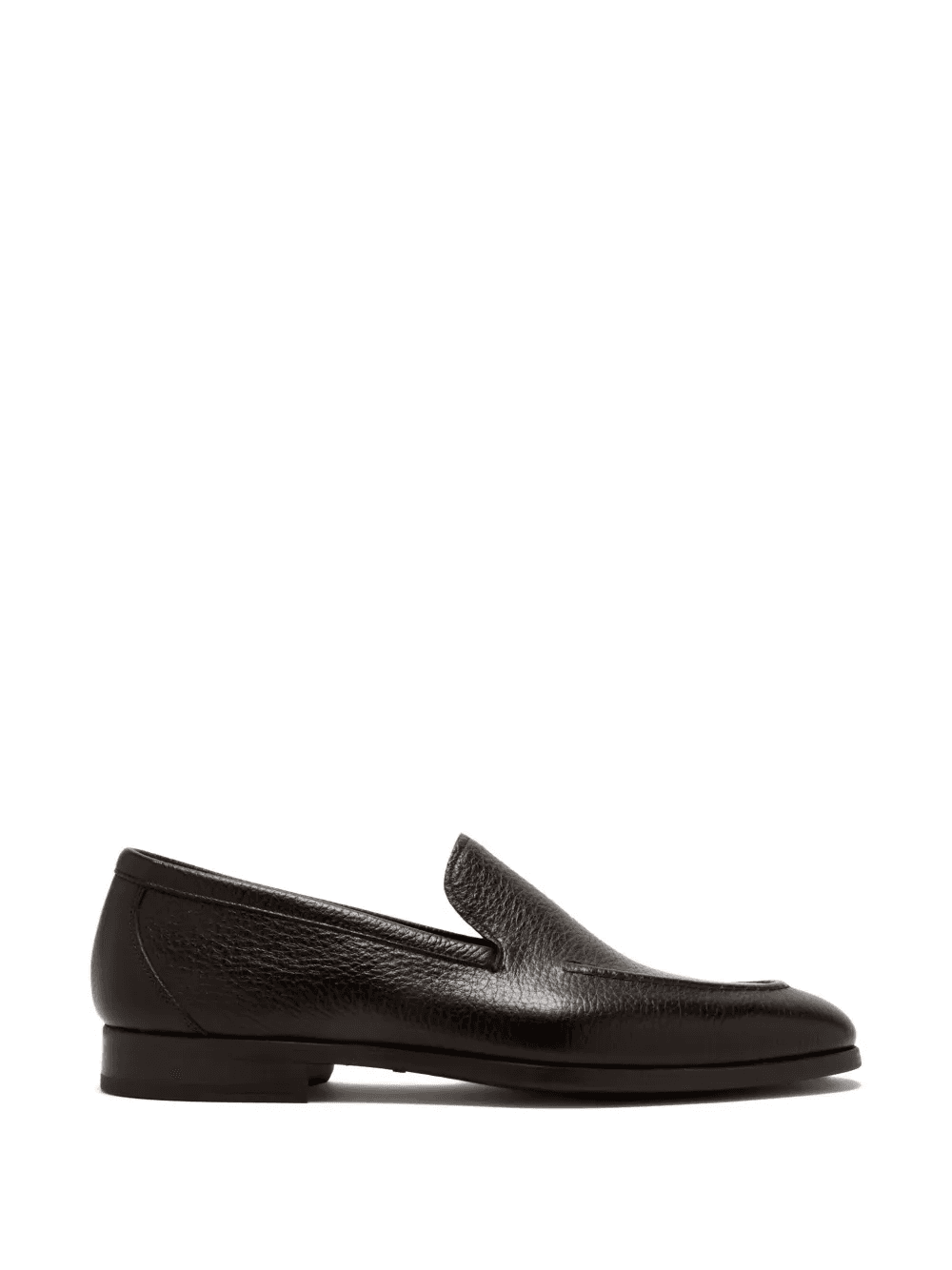 topstitched leather loafers - Image 1