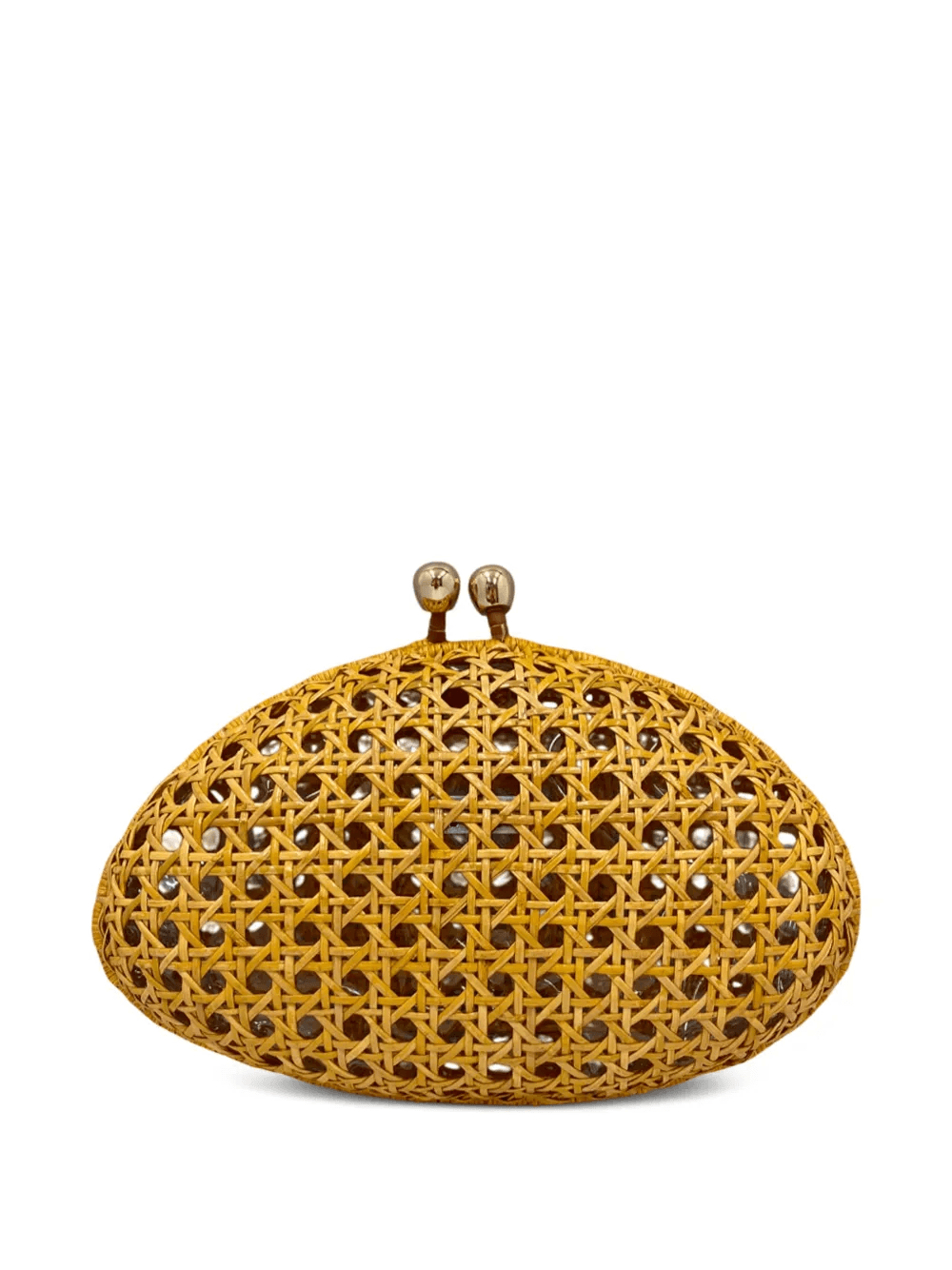 tassel elise wicker clutch bag - Image 1