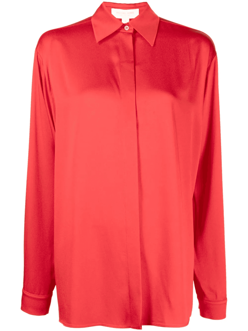 pointed-collar long-sleeve shirt - Image 1
