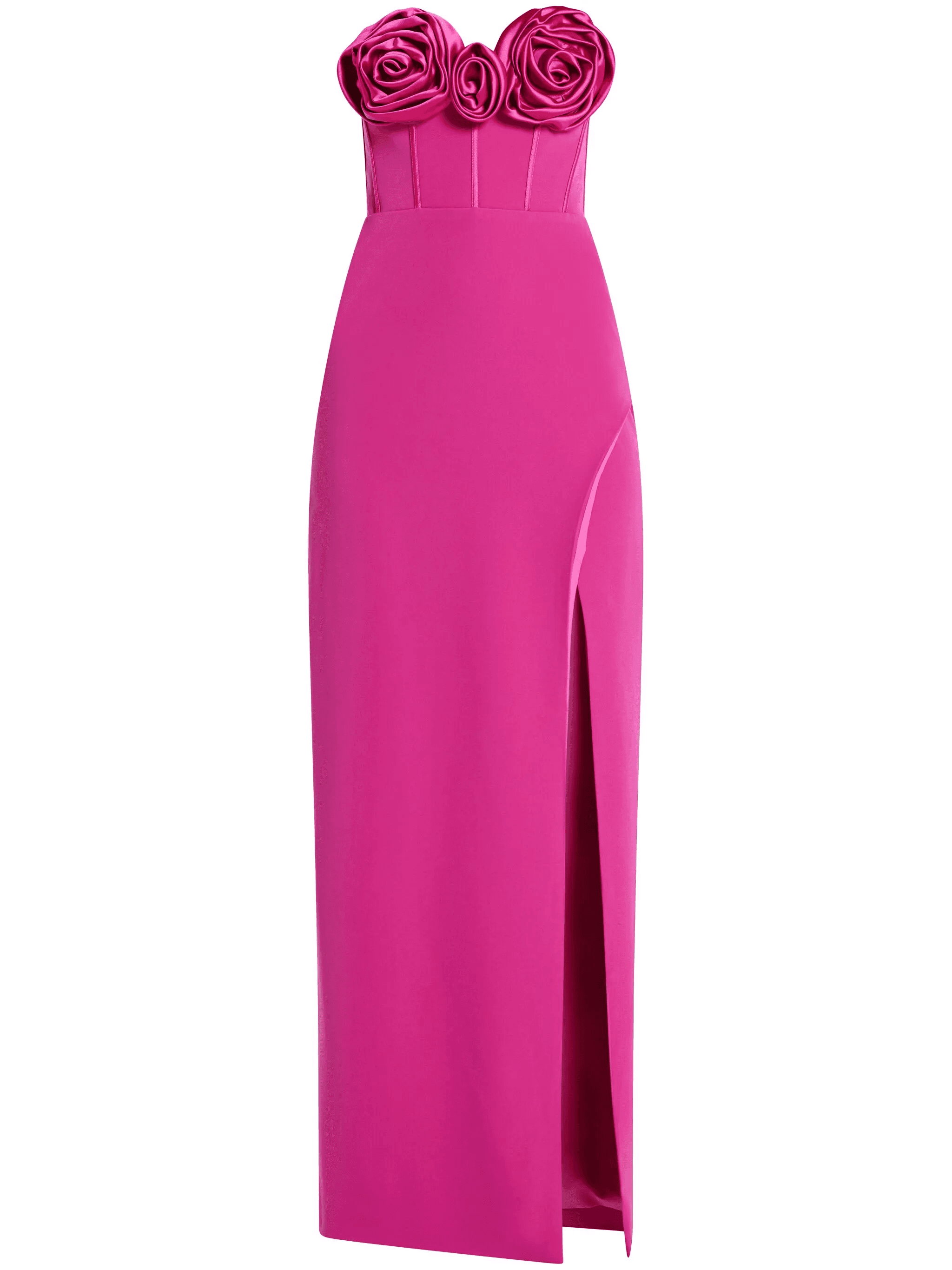 rose-appliqué gown - Image 1