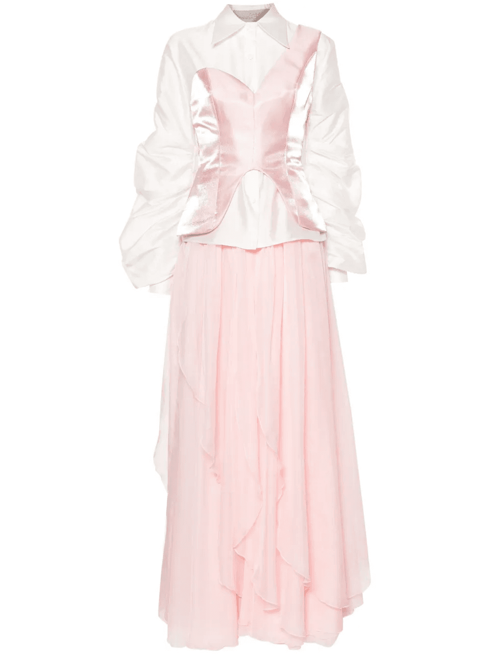 draped flared skirt set - Image 1