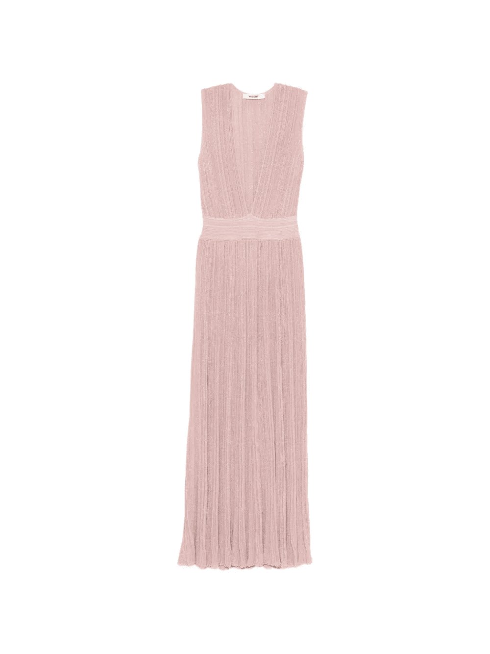 V-neck pleated maxi dress - Image 1