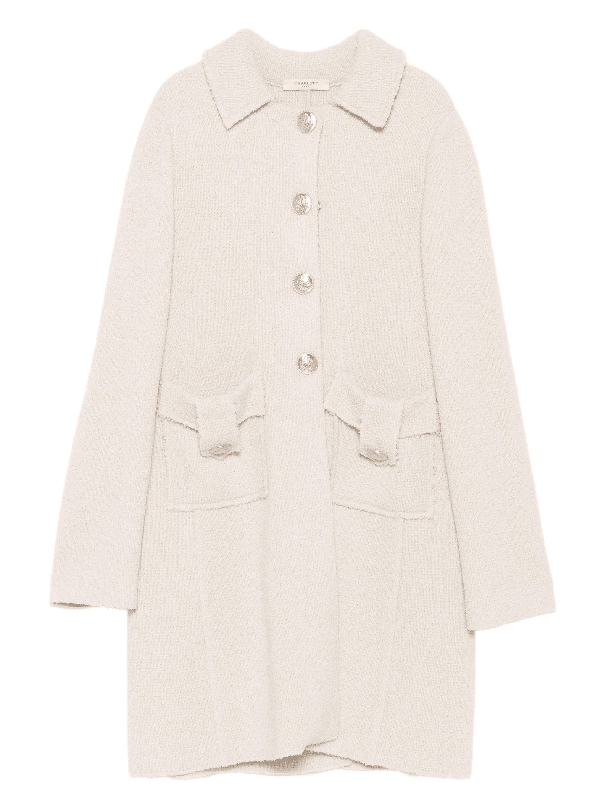 single-breasted flap-pocket coat - Image 1