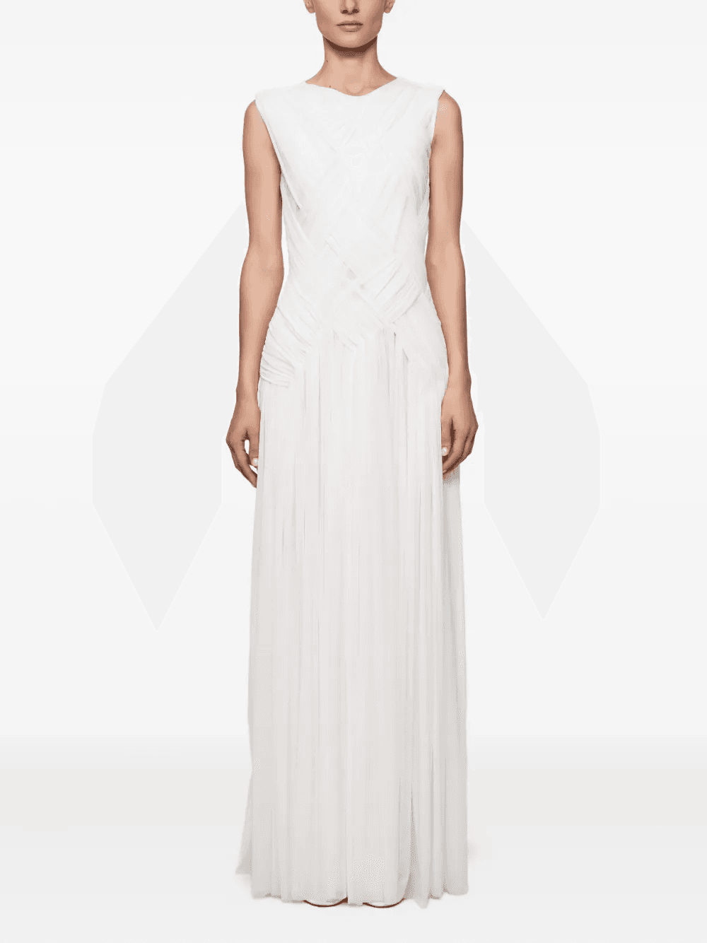 pleated sleeveless maxi dress - Image 1