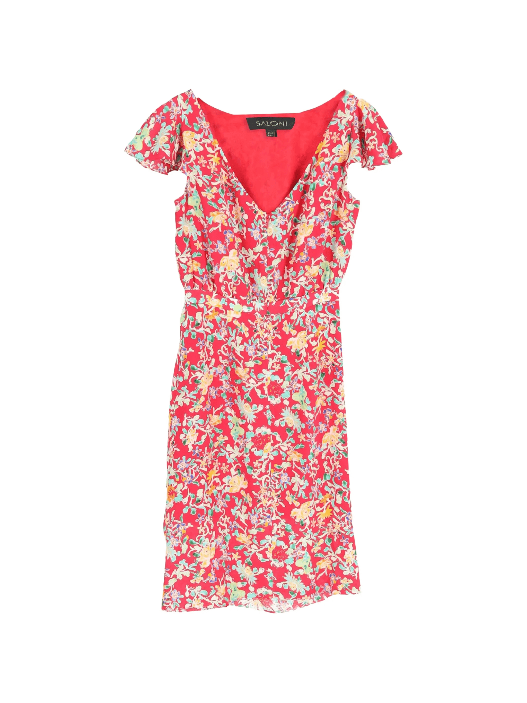 heather floral-print ruffle midi dress - Image 1