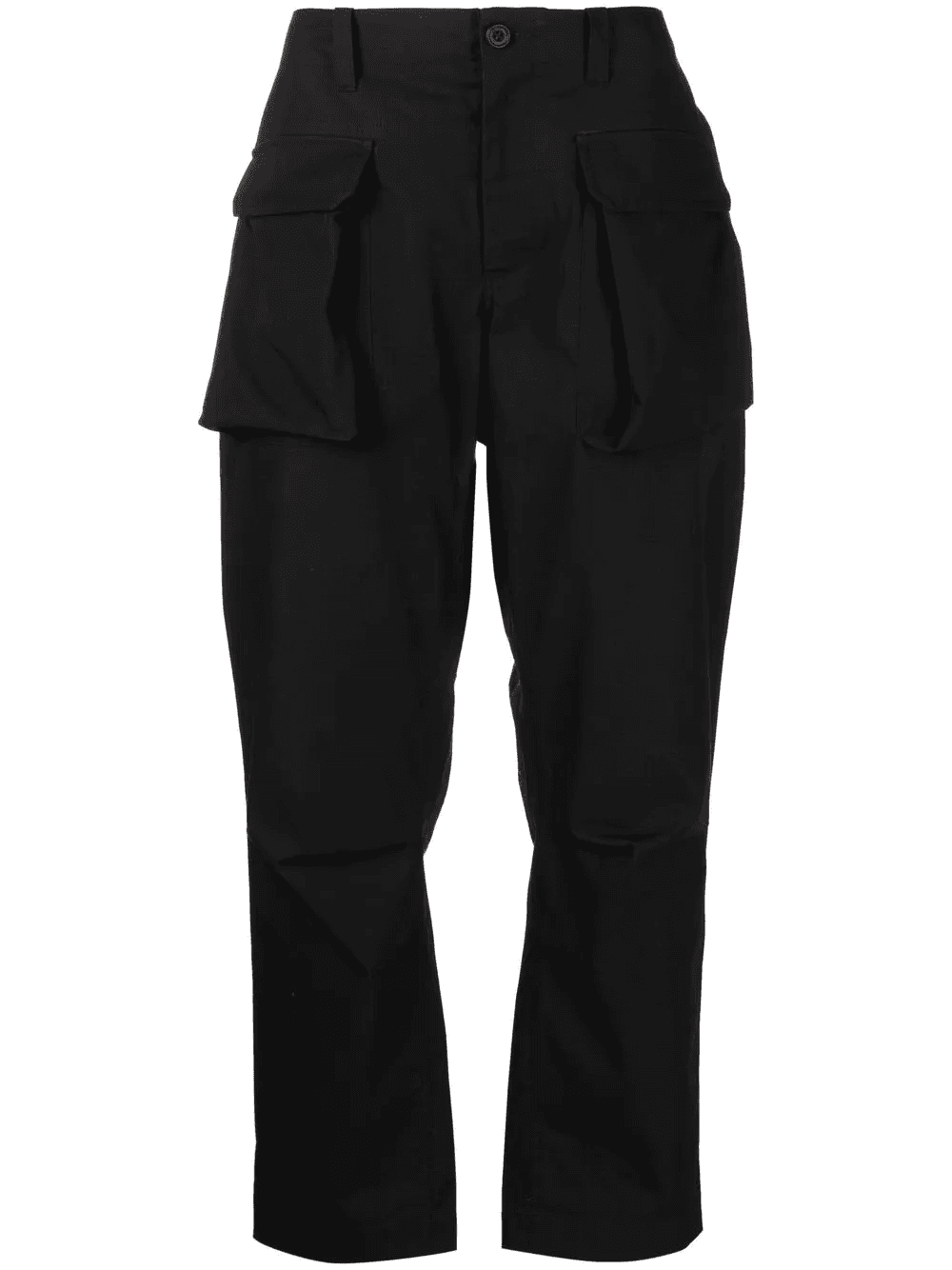 flap-pocket straight-leg trousers - Image 1
