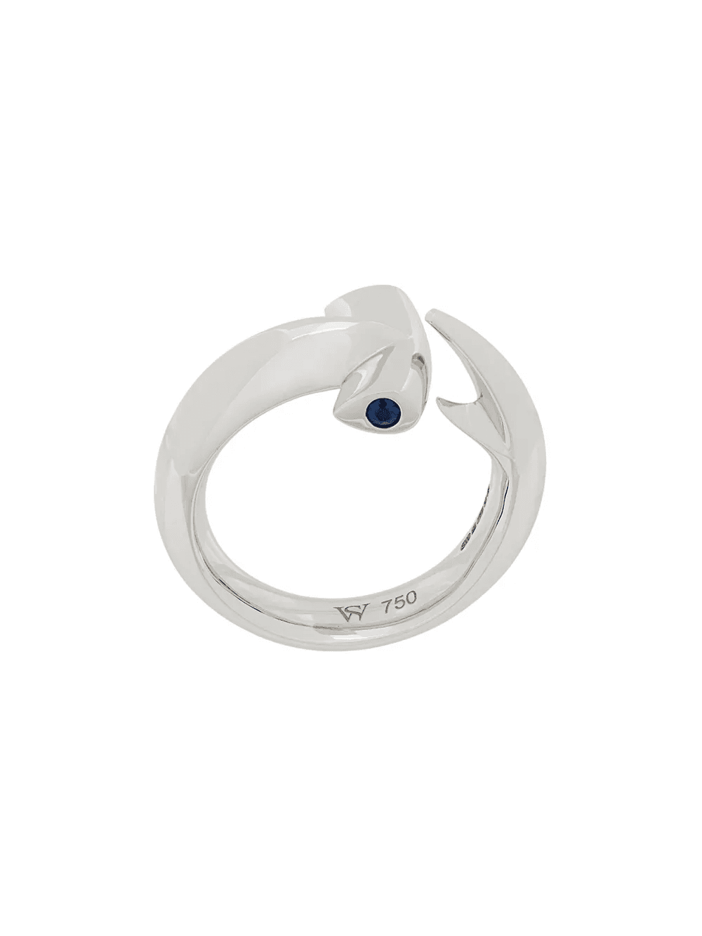 18kt white gold and sapphire Hammerhead ring - Image 1
