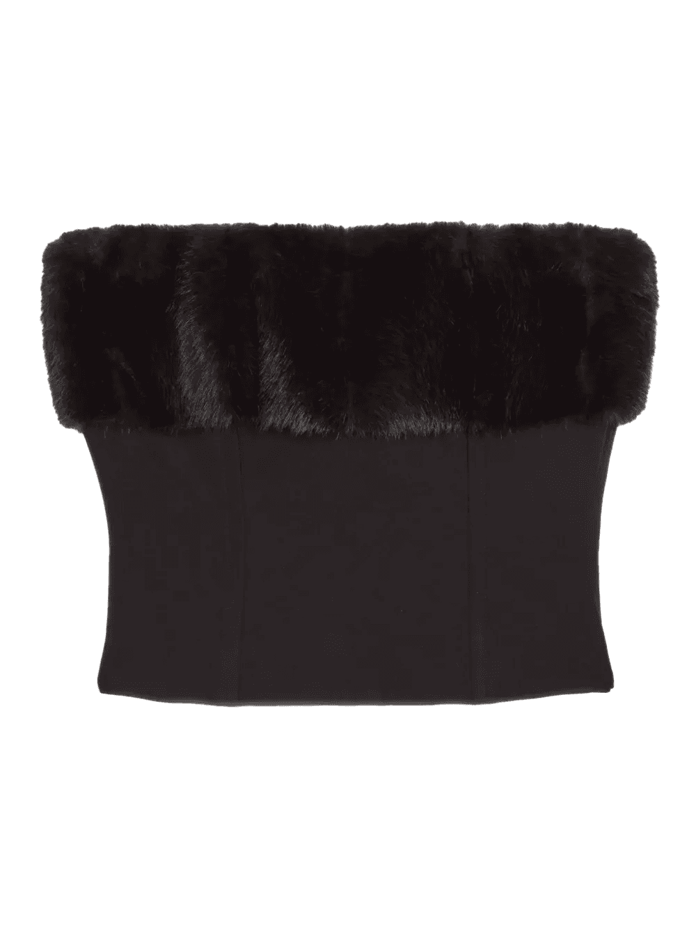 Ivy faux-fur tube top - Image 1
