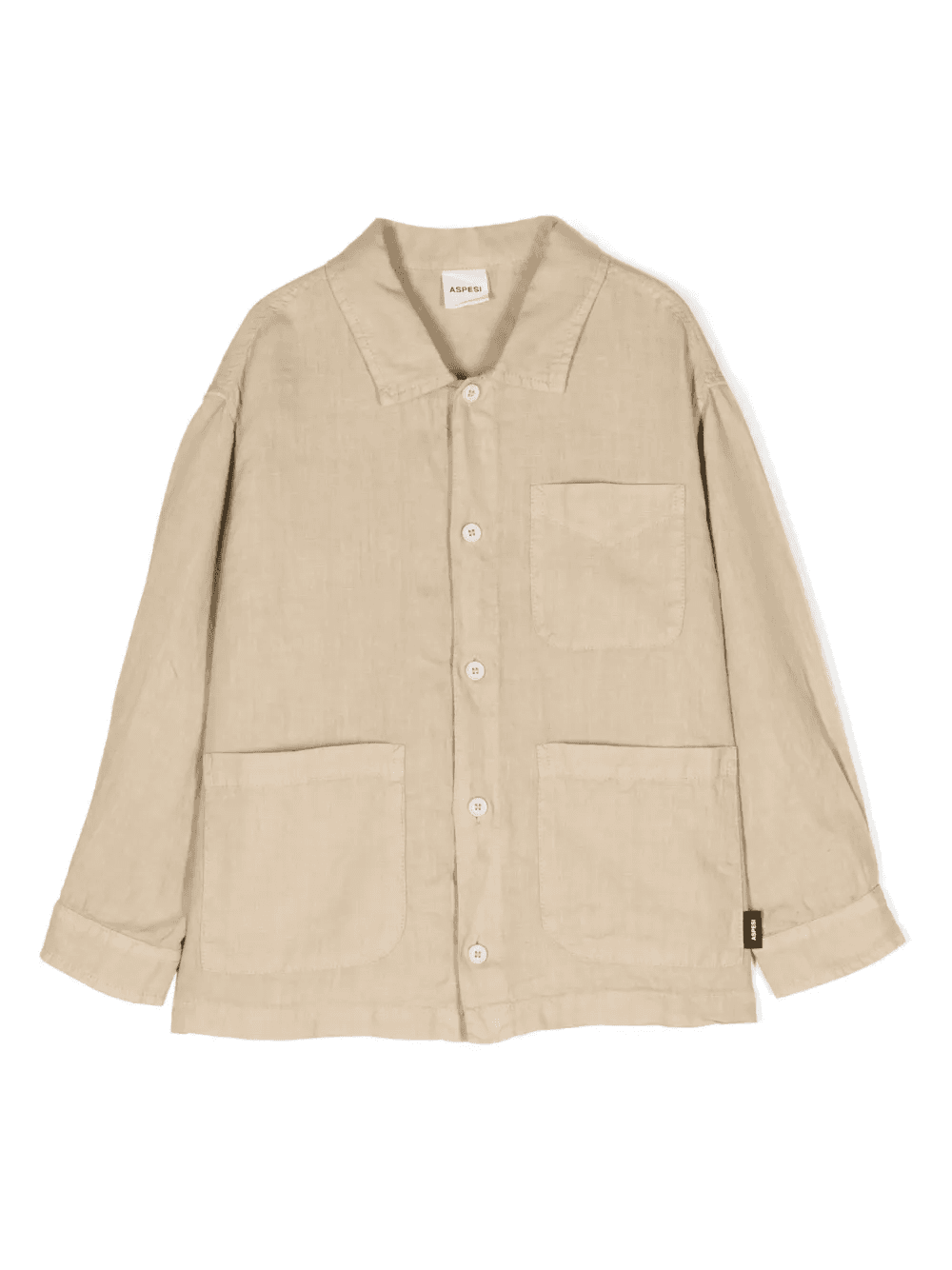 button-fastening linen shirt - Image 1