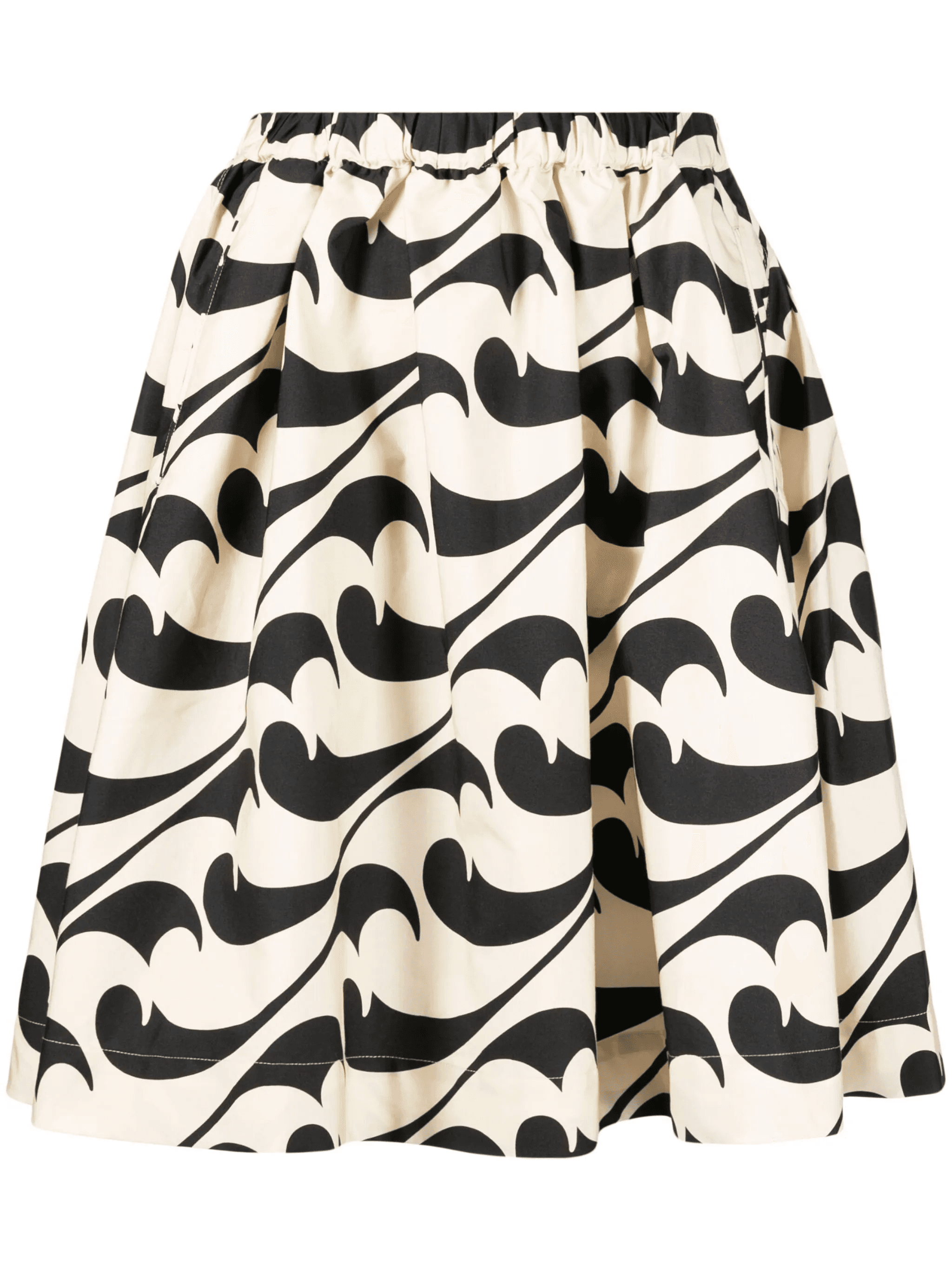 abstract-pattern cotton midi skirt - Image 1