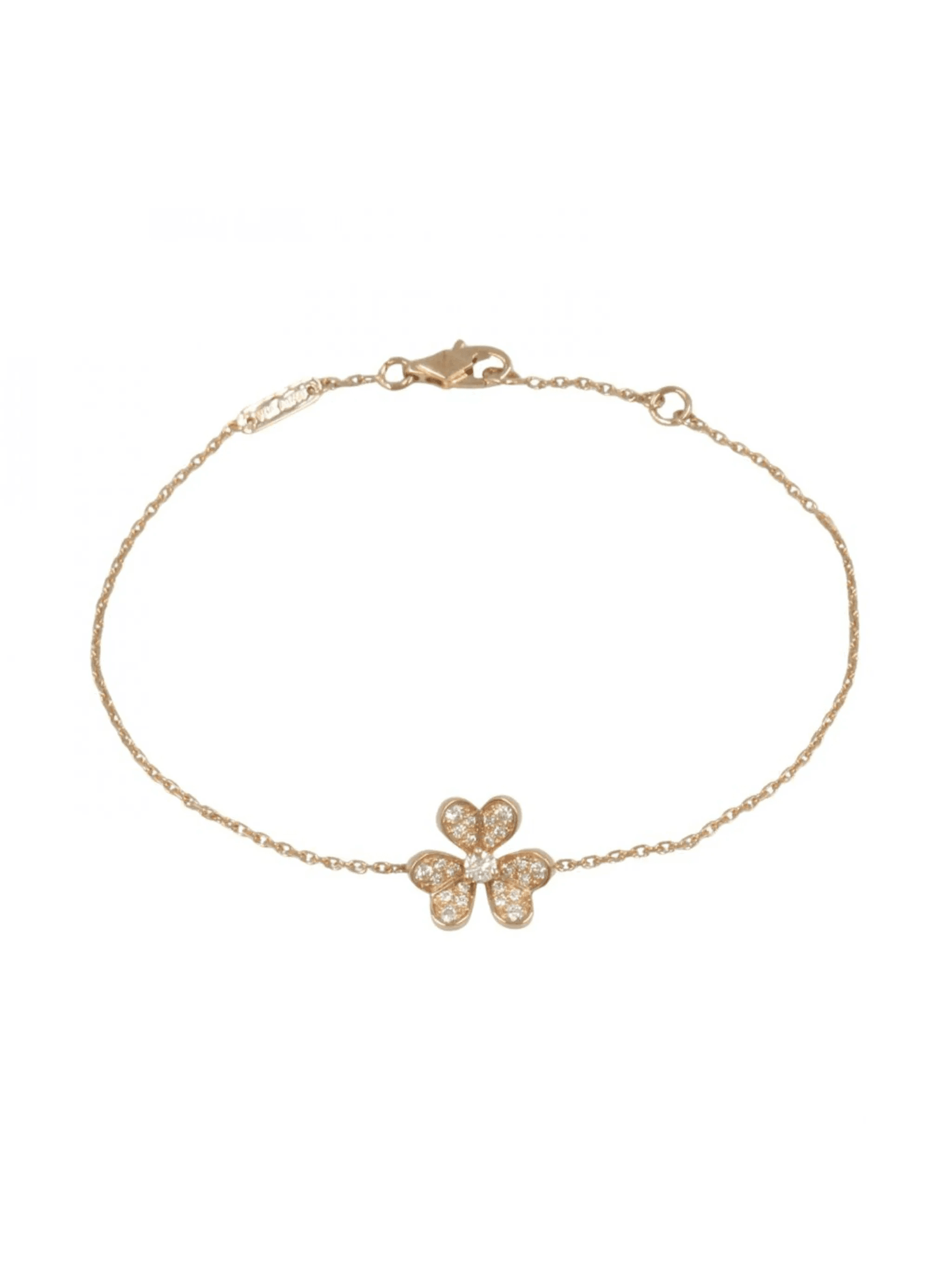 10s 18K rose gold Frivole diamond flower-embellished bracelet - Image 1