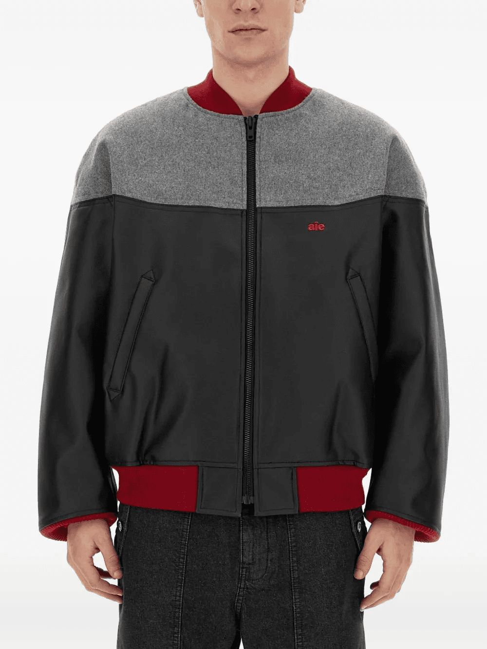 colour-block bomber jacket - Image 1