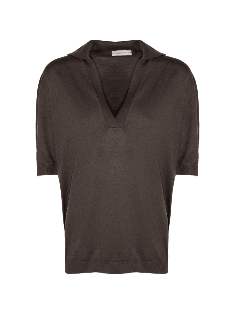 V-neck polo top - Image 1