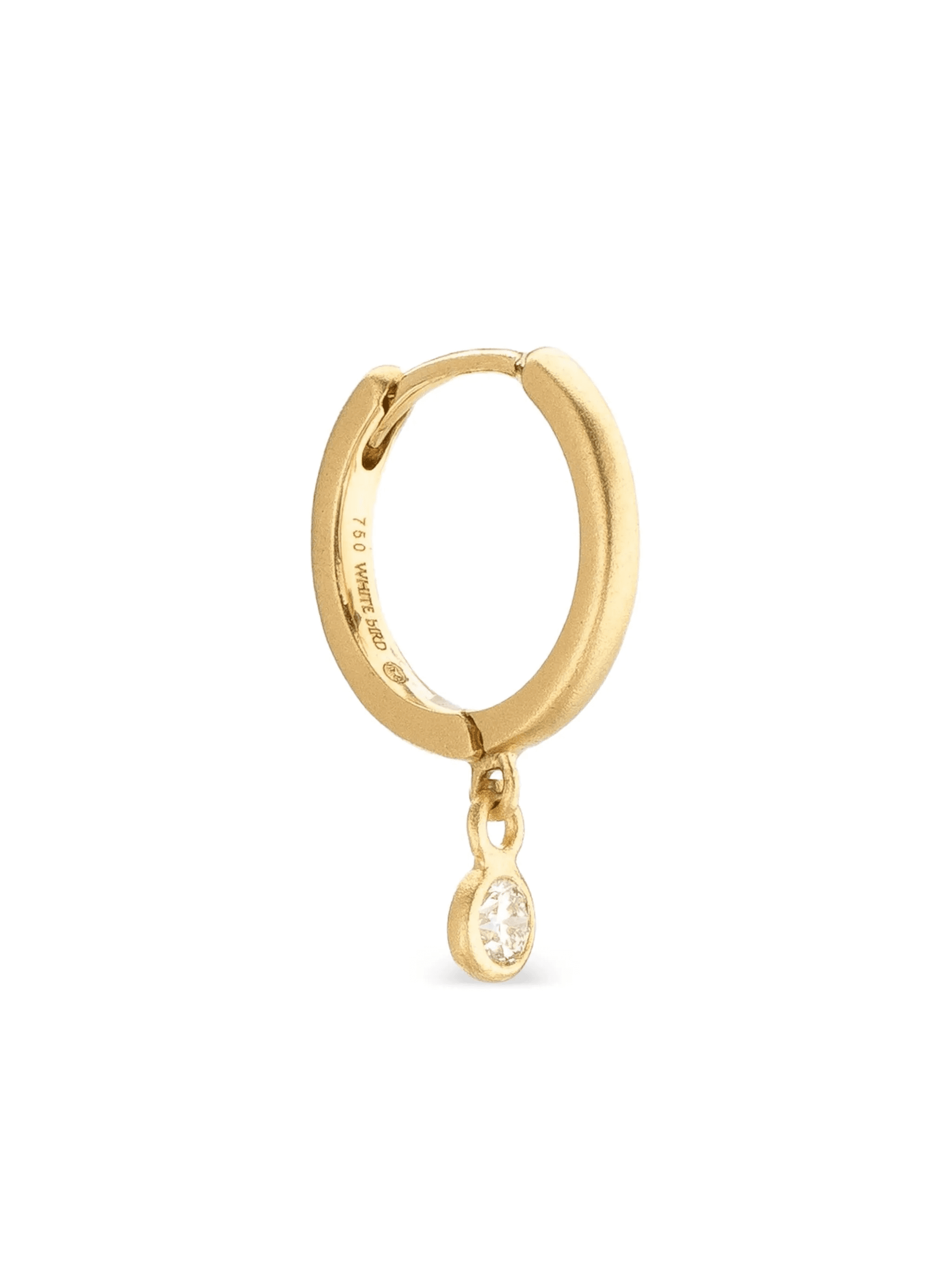 18K yellow gold diamond earring - Image 1