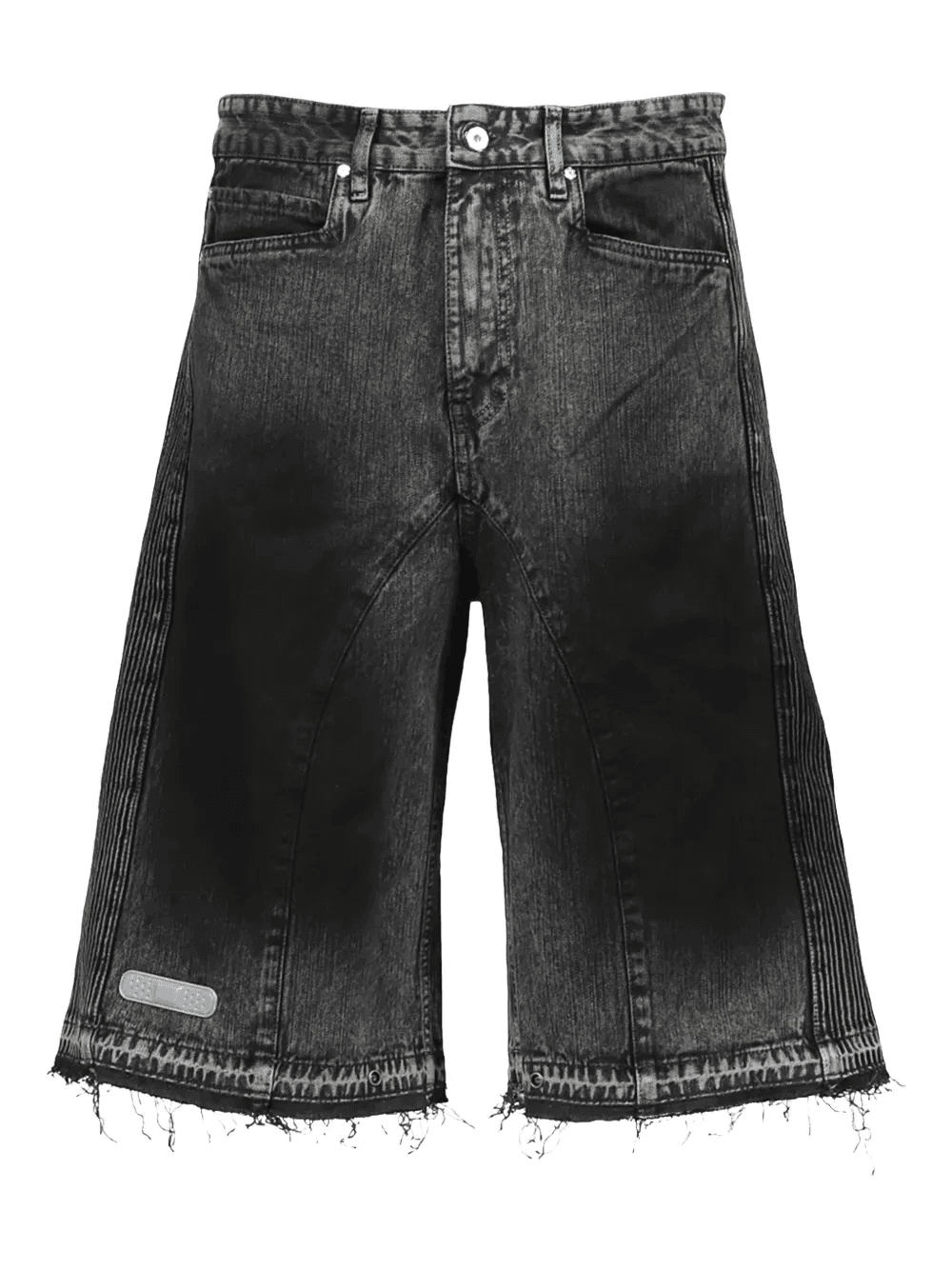 frayed denim  shorts - Image 1