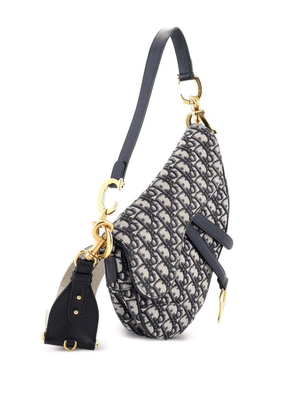 Saddle Handbag with Strap Oblique Canvas Medium shoulder bag - Image 1