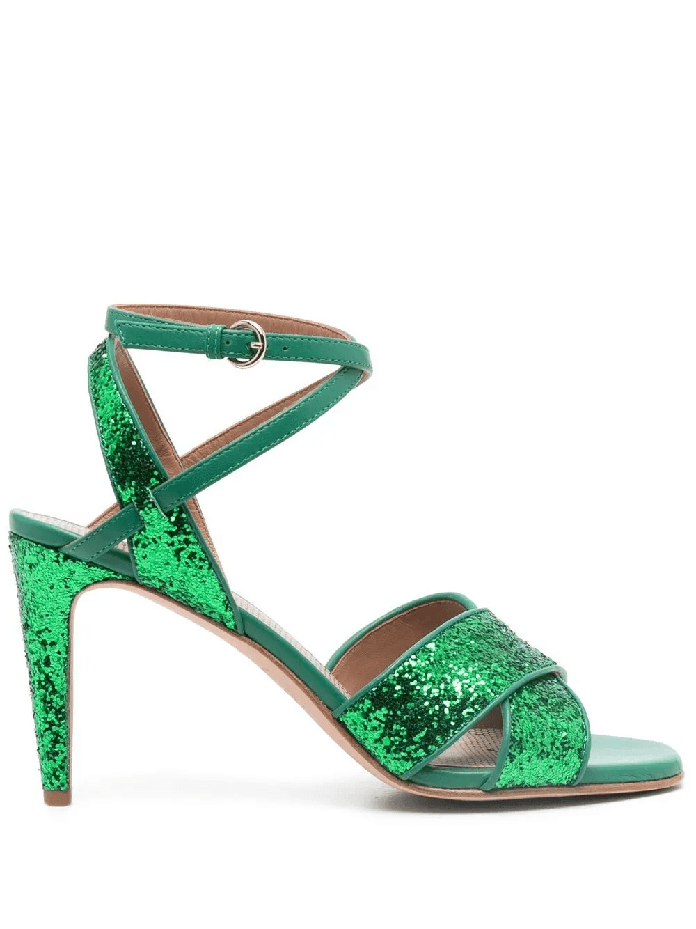 glitter-embellished open-toe sandals - Image 1