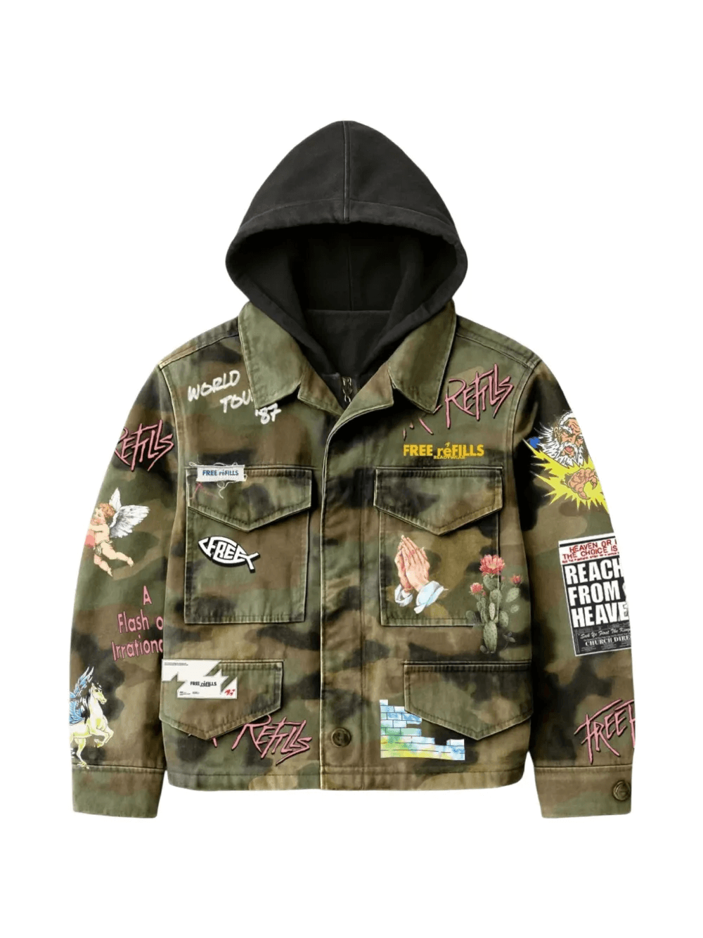 camouflage-pattern jacket - Image 1