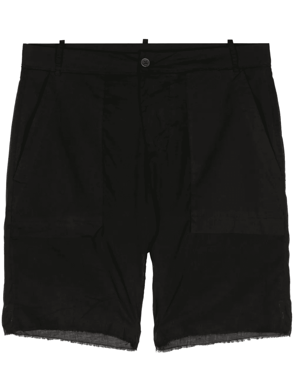 frayed cotton shorts - Image 1