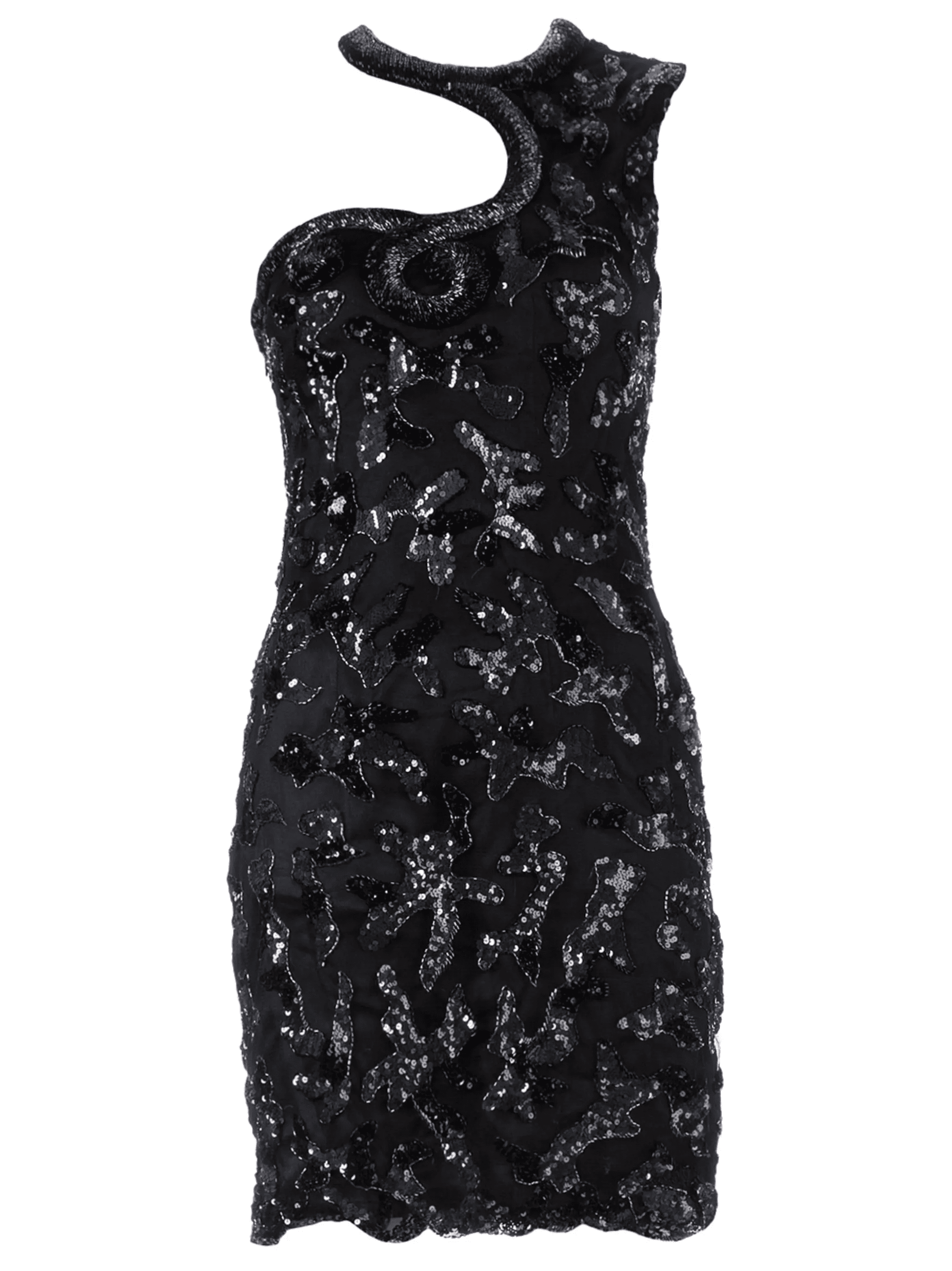 'Madje' sequinned one shoulder dress - Image 1