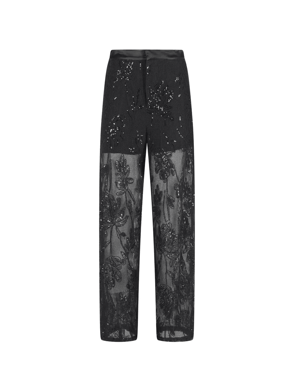 sequin floral trousers - Image 1