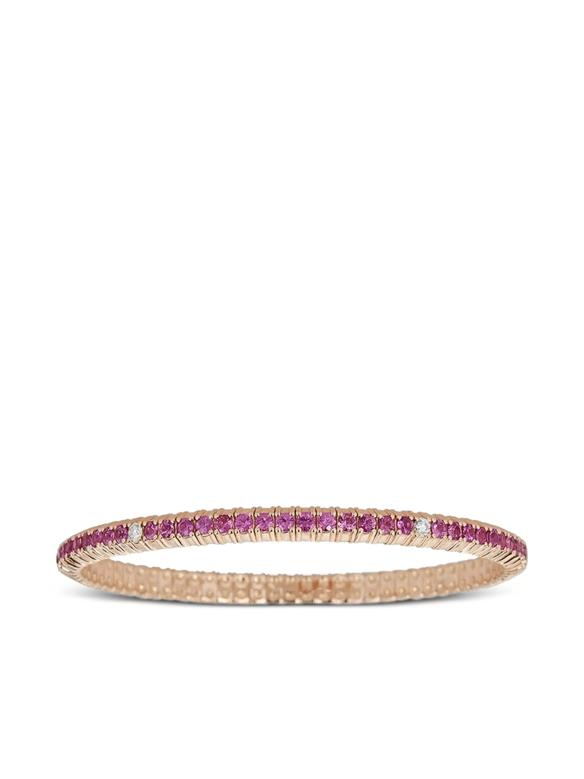 18K rose gold diamond and sapphire bracelet - Image 1